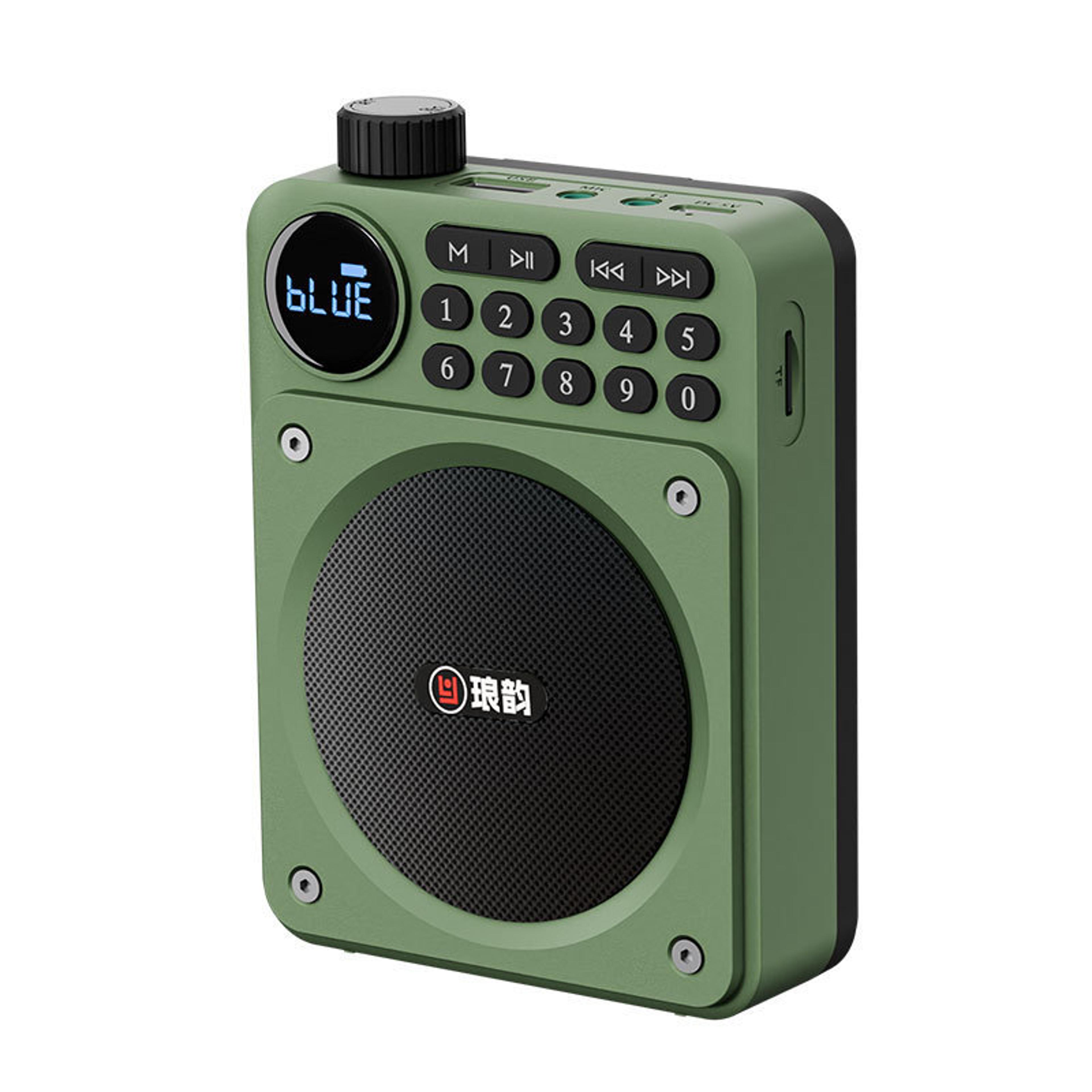 portable bluetooth fm radio speaker with hd display usb tf voice amplifier