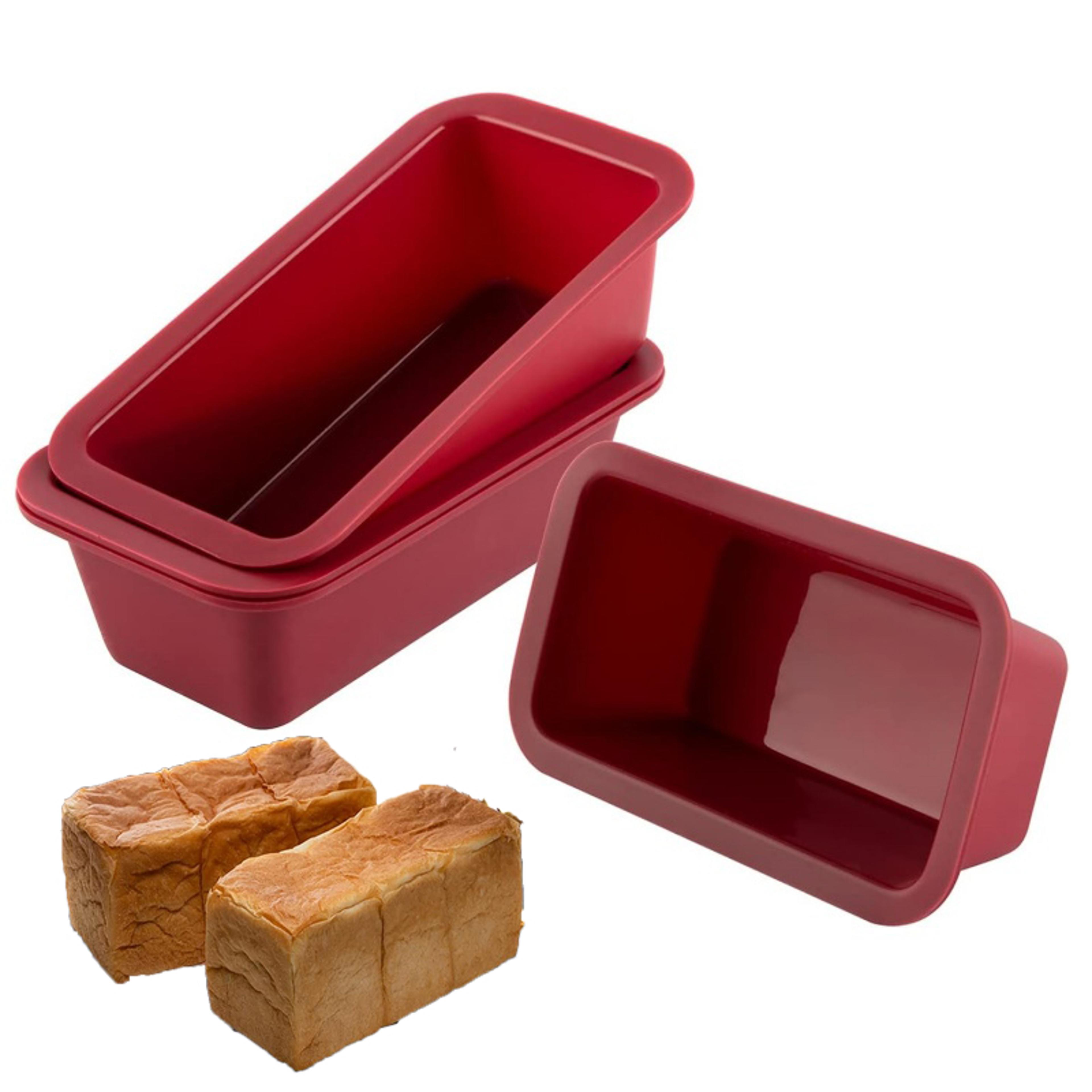 nonstick silicone mini loaf pan set for bread and cakes easy release baking mold