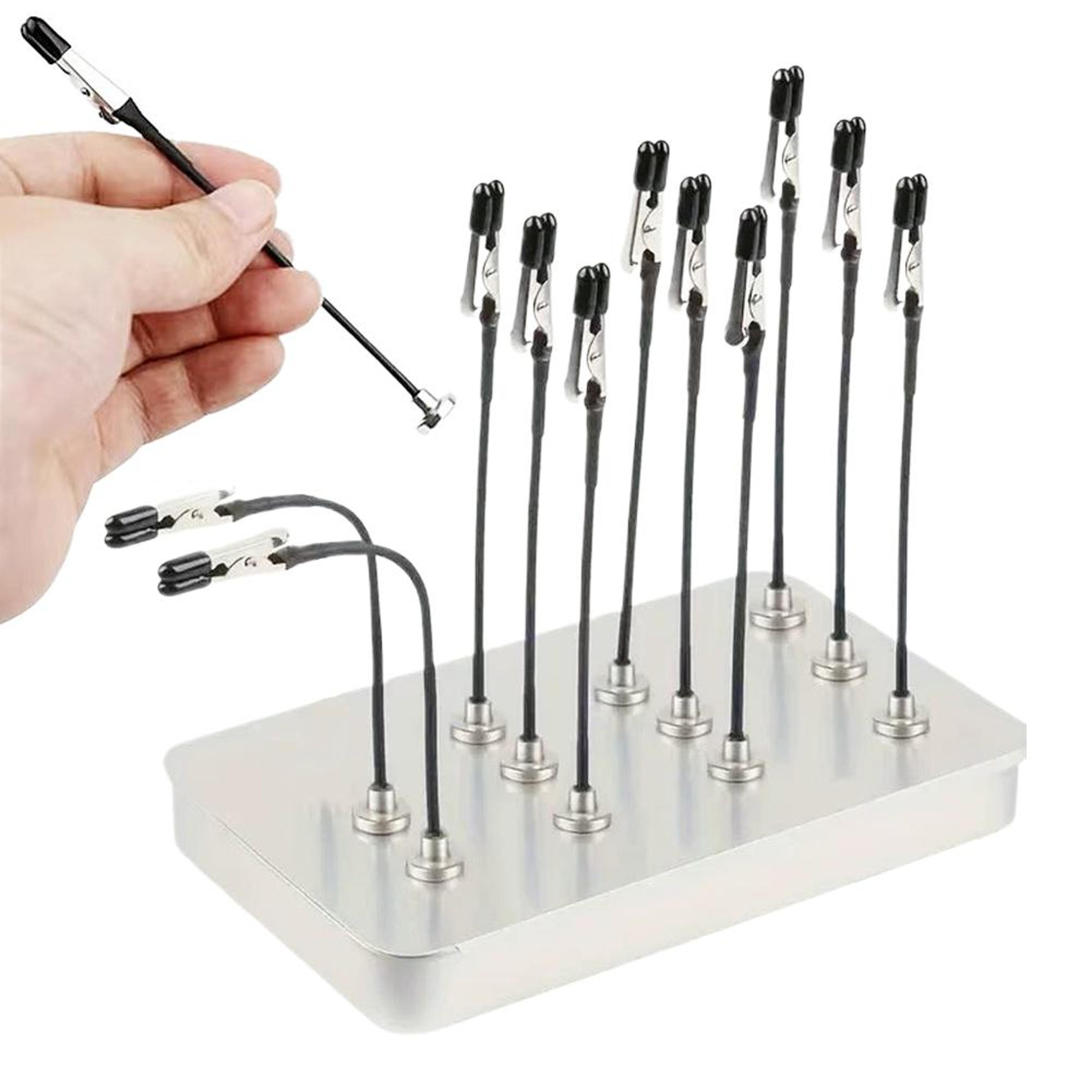 magnetic model painting stand with alligator clips flexible airbrush holder kit