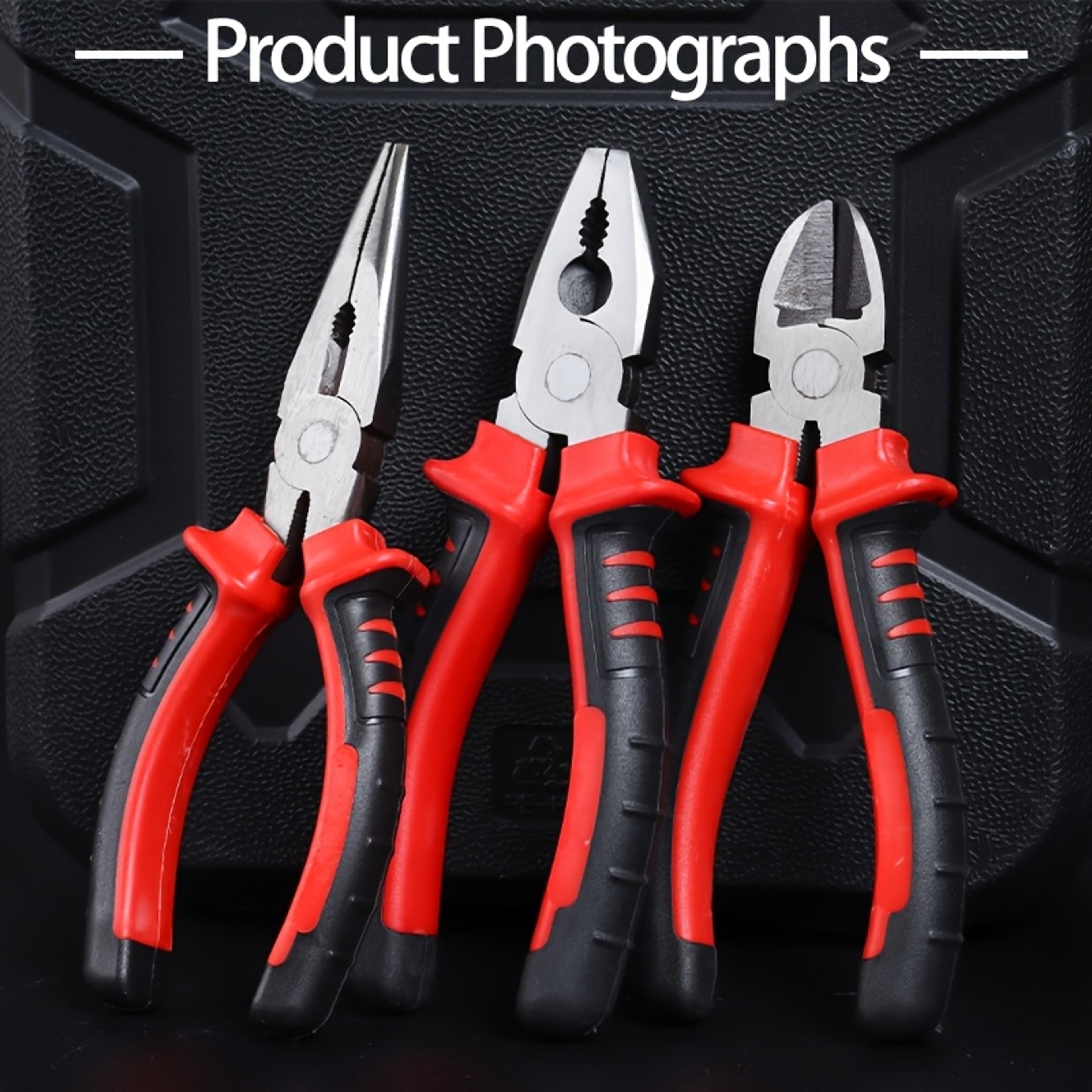 heavy duty wire cutting pliers with large opening for twisting, gripping & industrial use