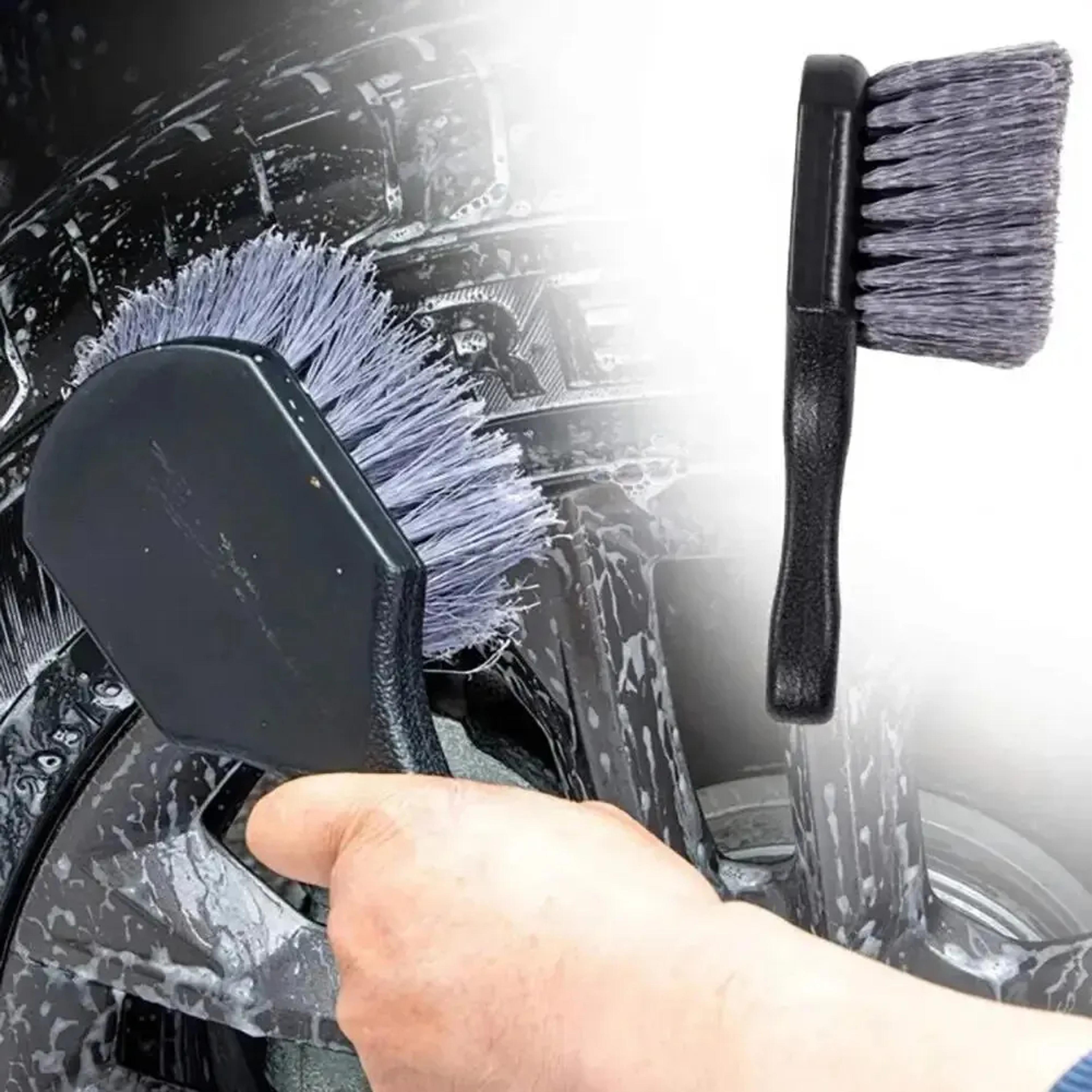 soft bristle car wheel cleaning brush for tires and rims