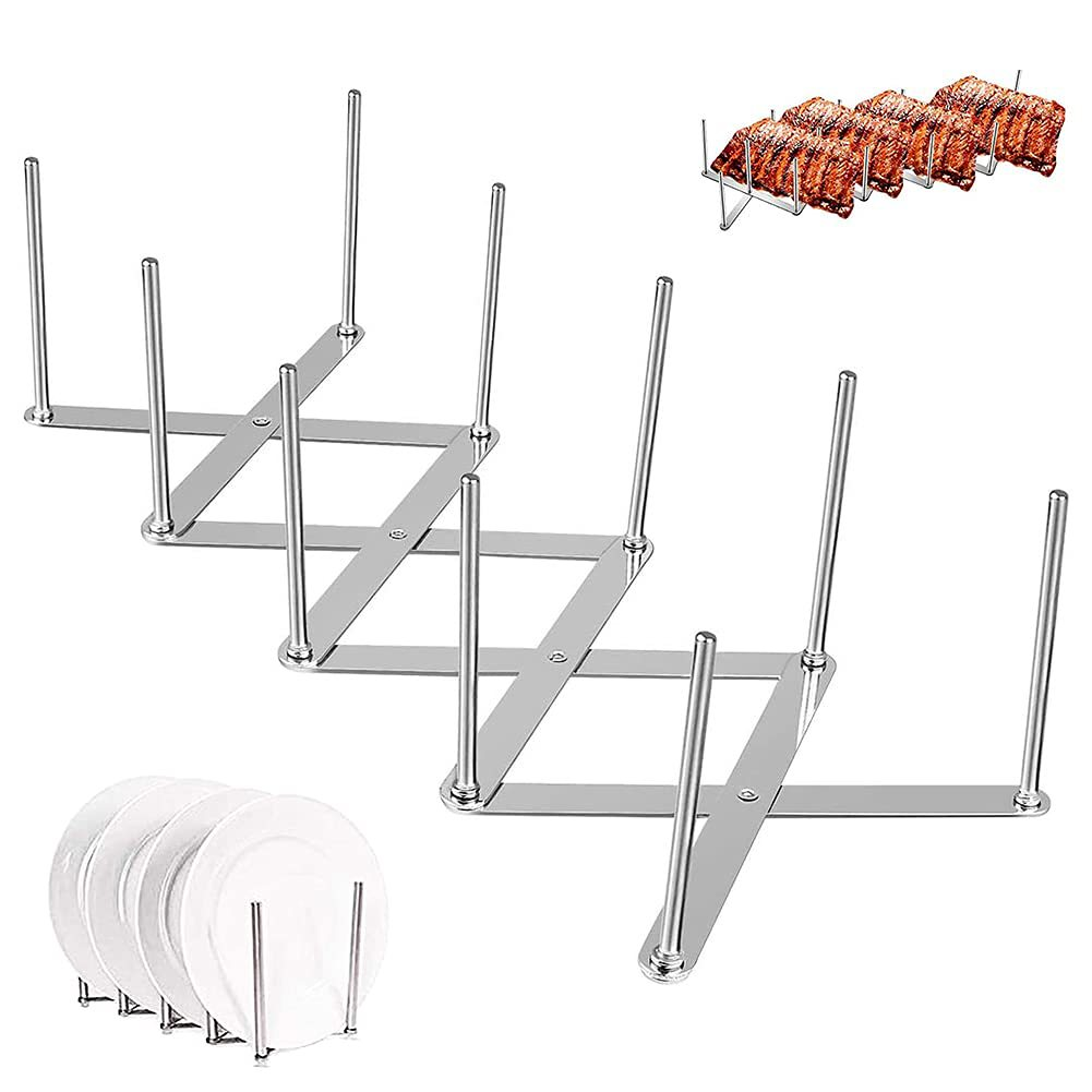 adjustable stainless steel dish drying rack space saving kitchen organizer