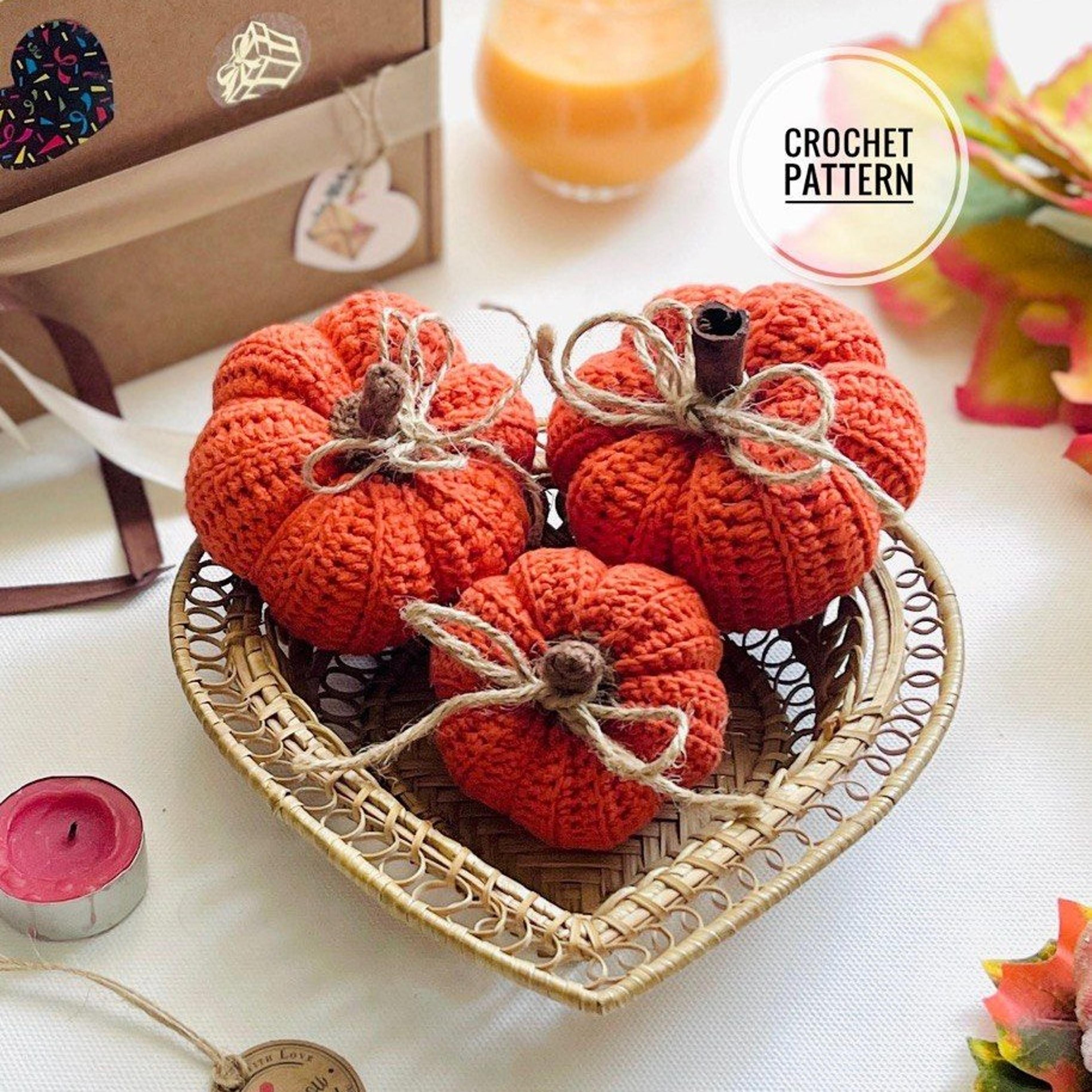 crochet pumpkin pattern halloween for fall decor cozy autumn home thanksgiving easy-to-follow charming crocheted pumpkin