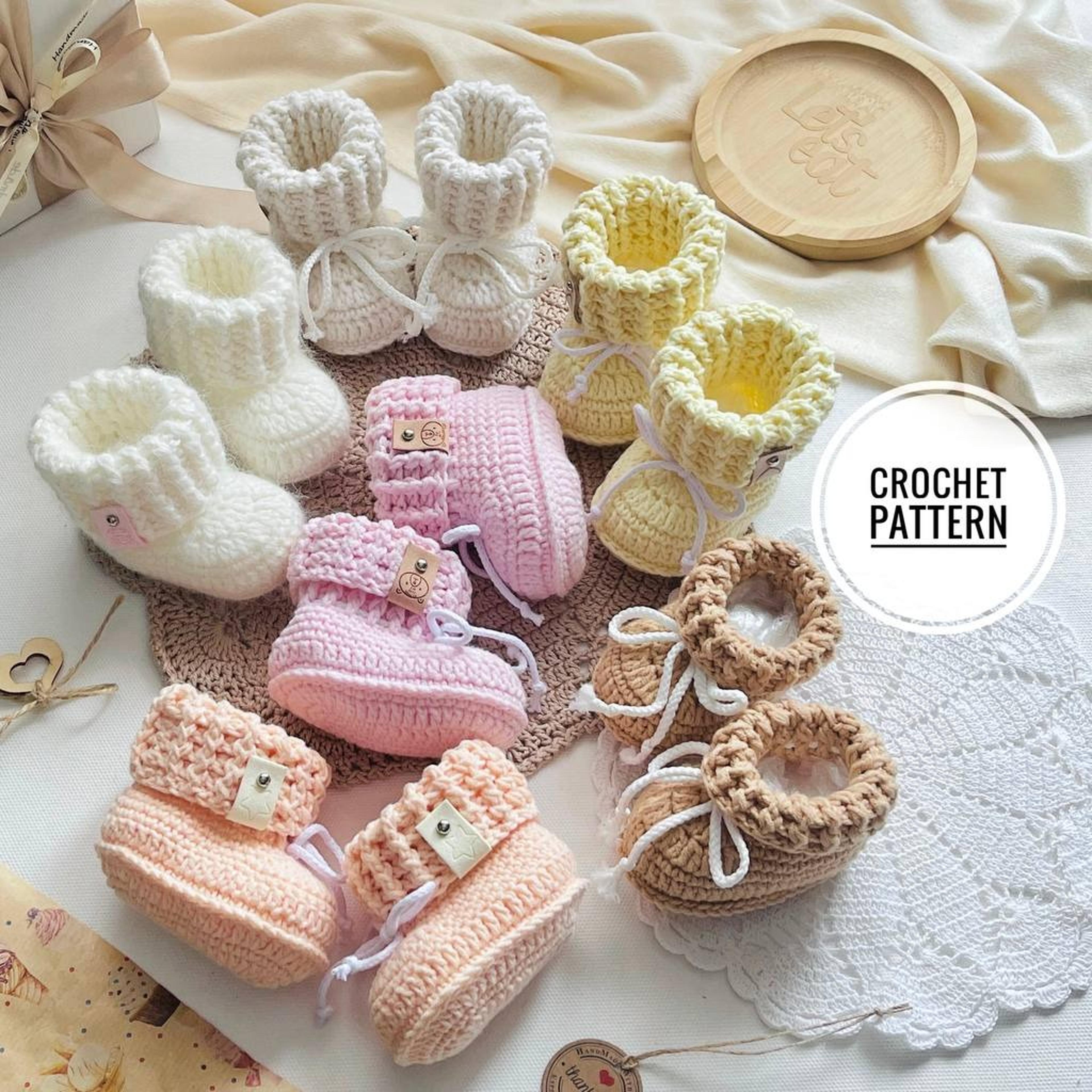 crochet pattern booties for baby moccasins for newborns shoes gift gender party pregnant woman pdf format