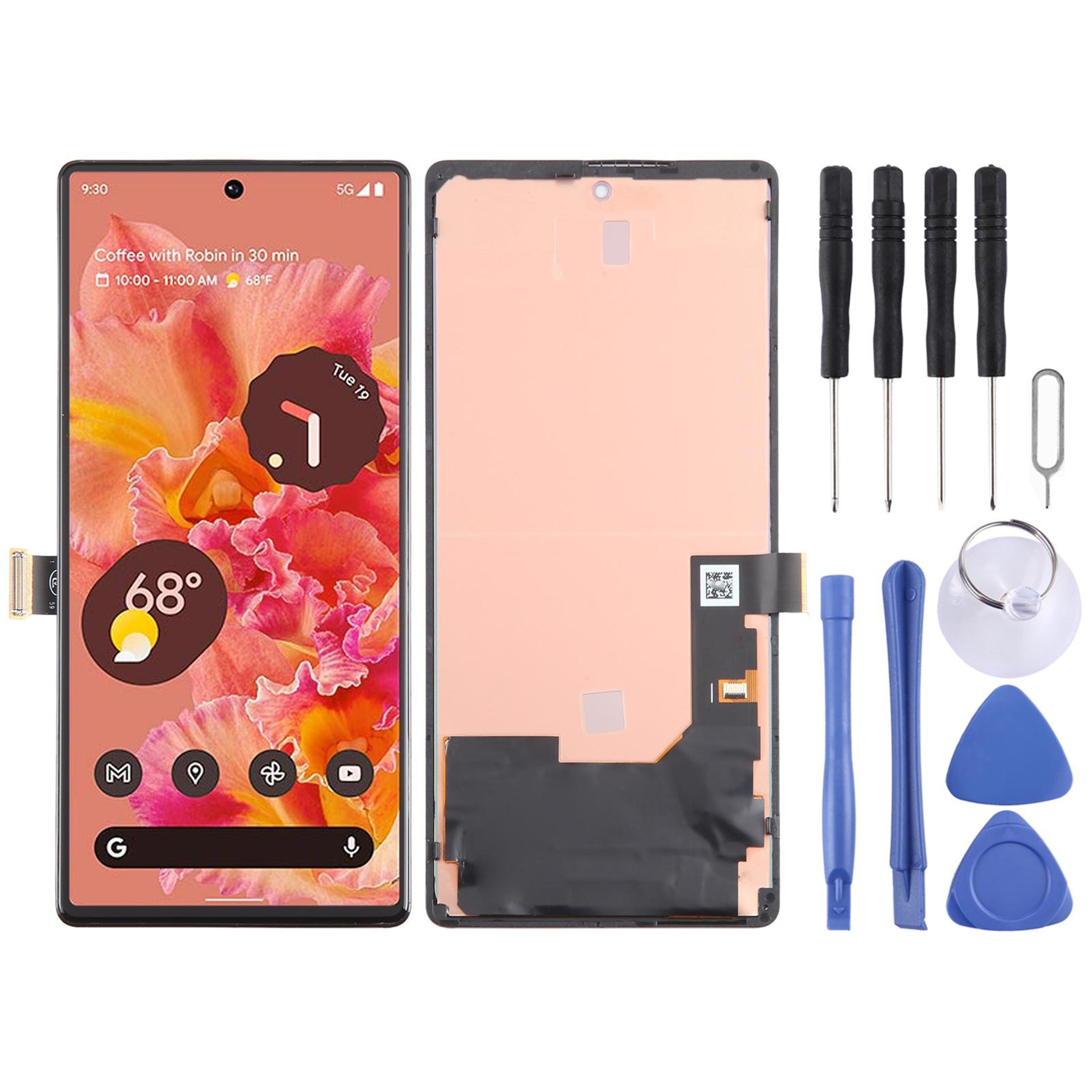 google pixel 6 oled digitizer & replacement screen assembly with frame, premium fit
