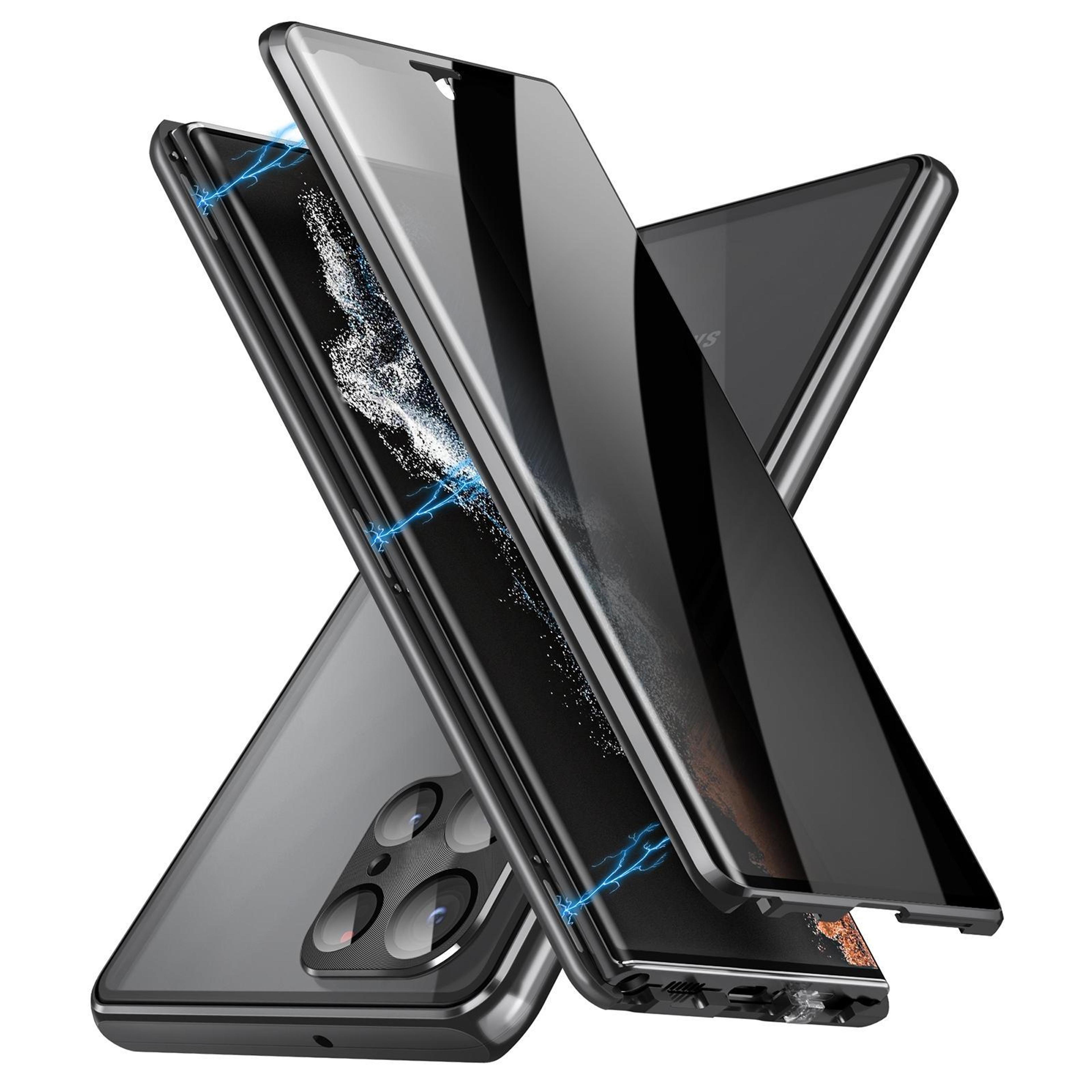 samsung galaxy s25 ultra magnetic privacy glass case shockproof metal frame cover
