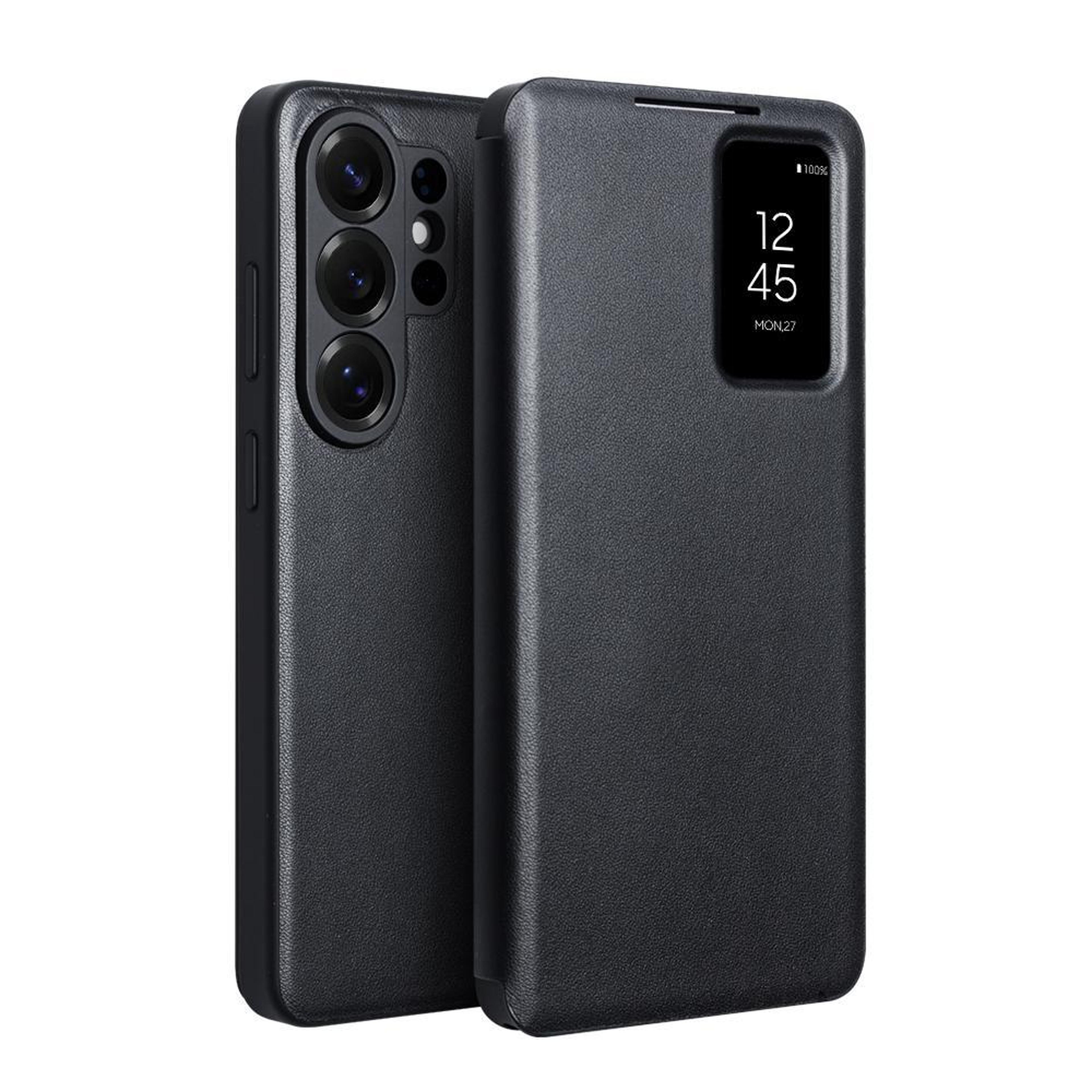 magnetic genuine leather phone case for samsung durable luxury protective cover