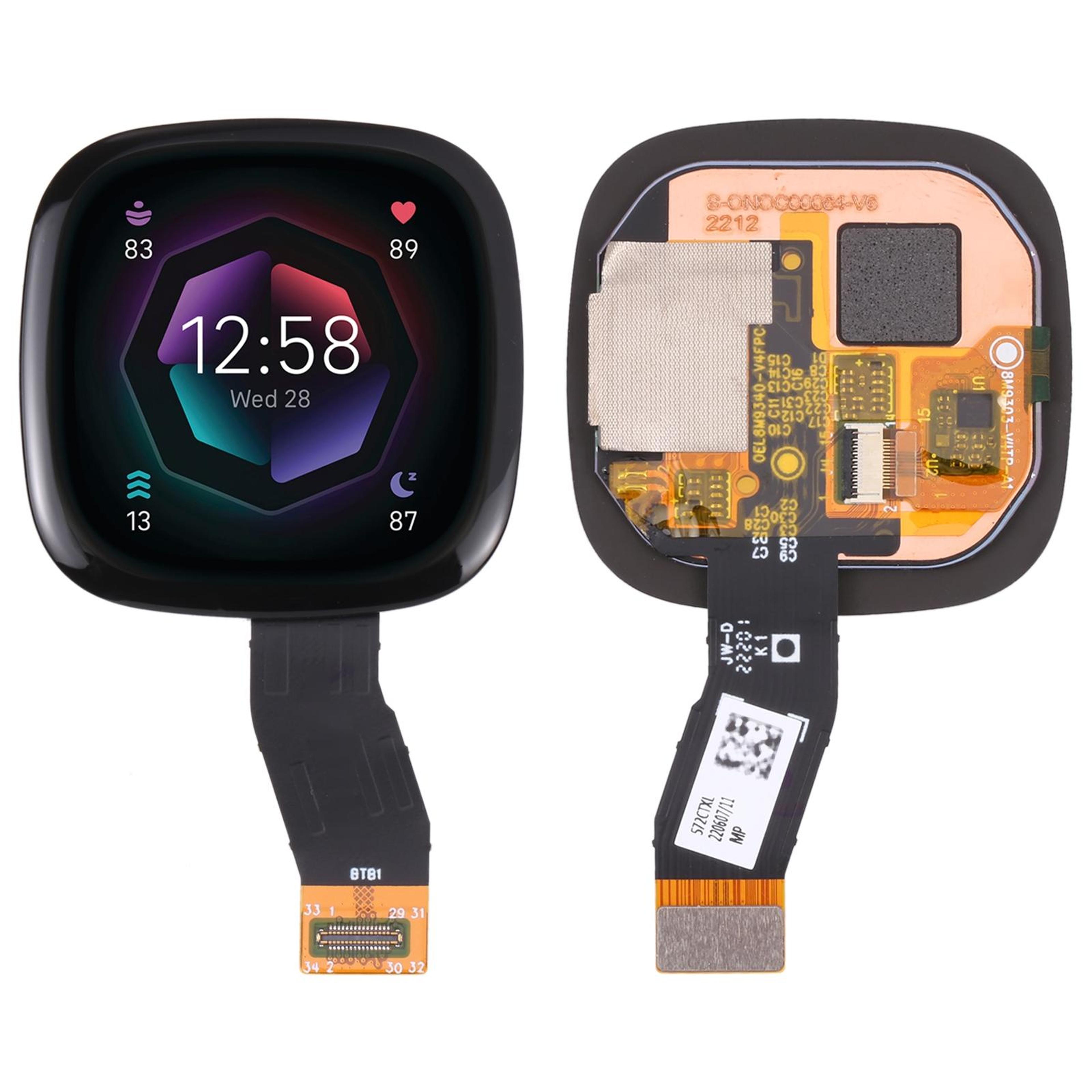 fitbit sense screen replacement touch digitizer assembly high quality repair display