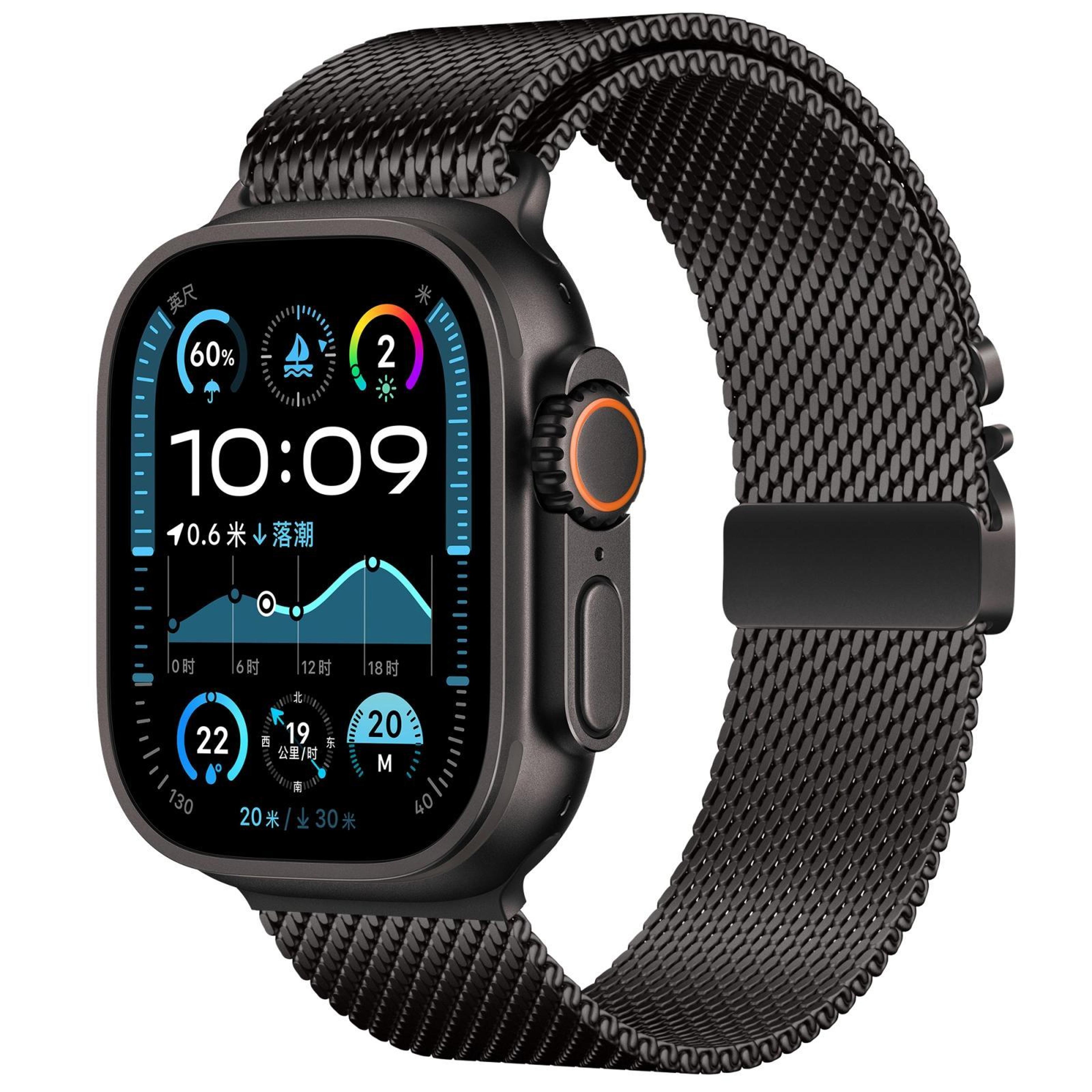 magnetic milanese loop stainless steel apple watch band adjustable mesh strap