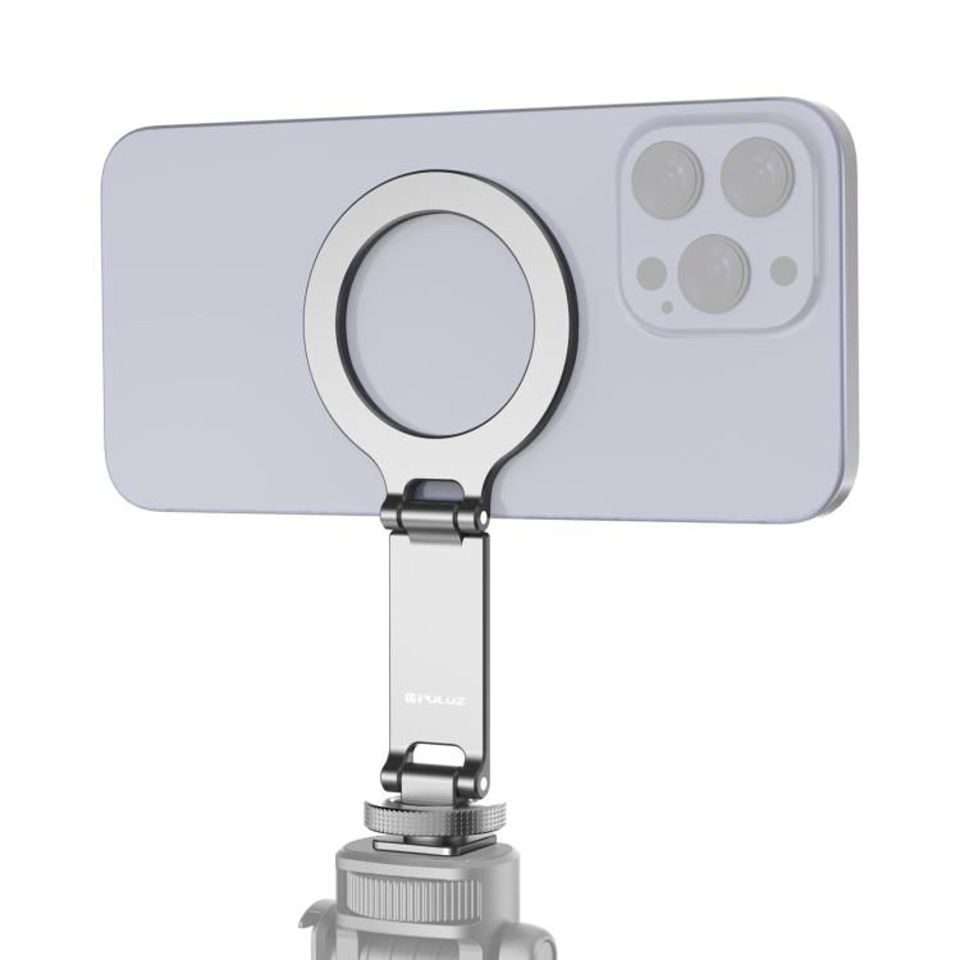 foldable magsafe camera mount with cold shoe & tripod compatibility