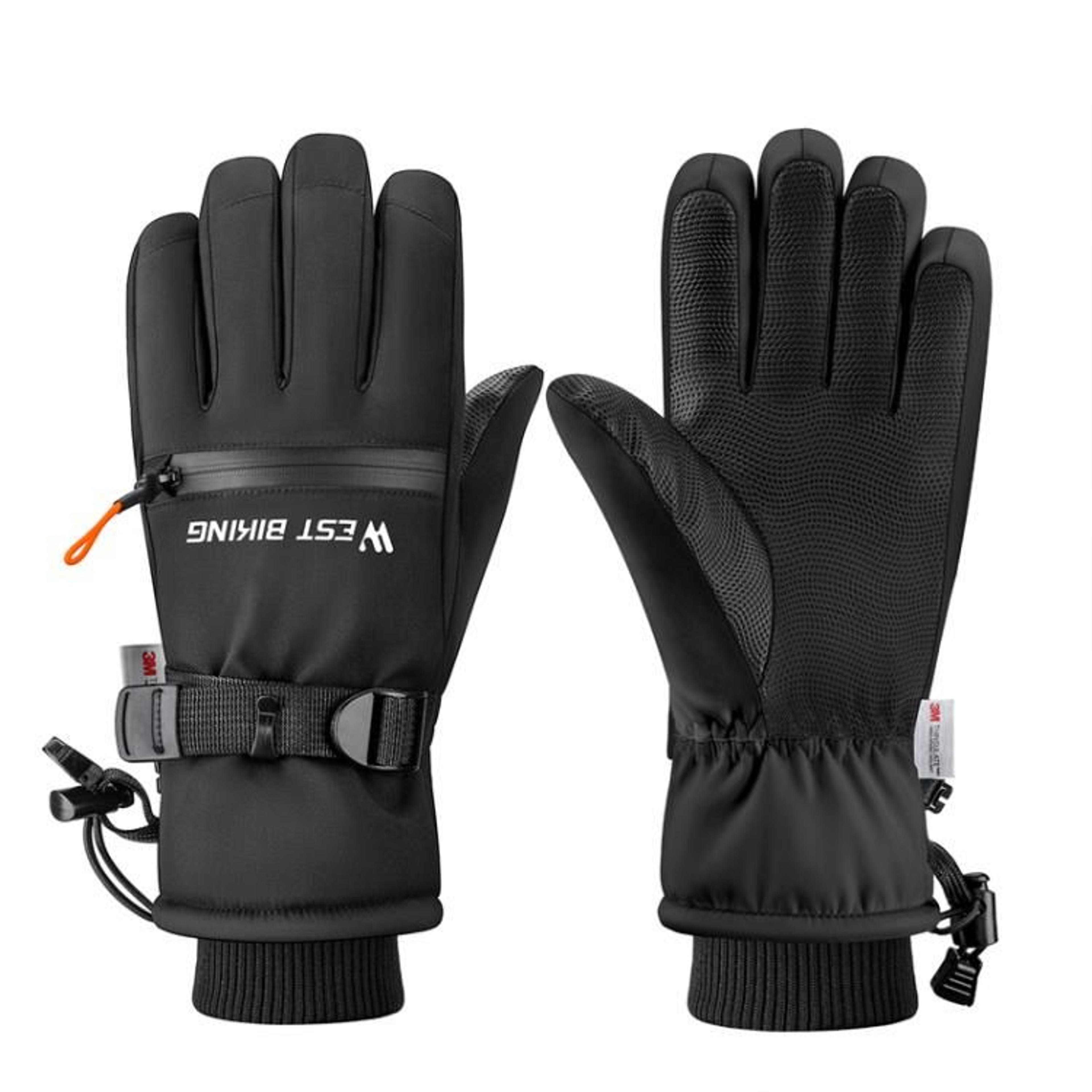 touchscreen ski gloves waterproof winter gloves with thermal insulation & anti-slip grip