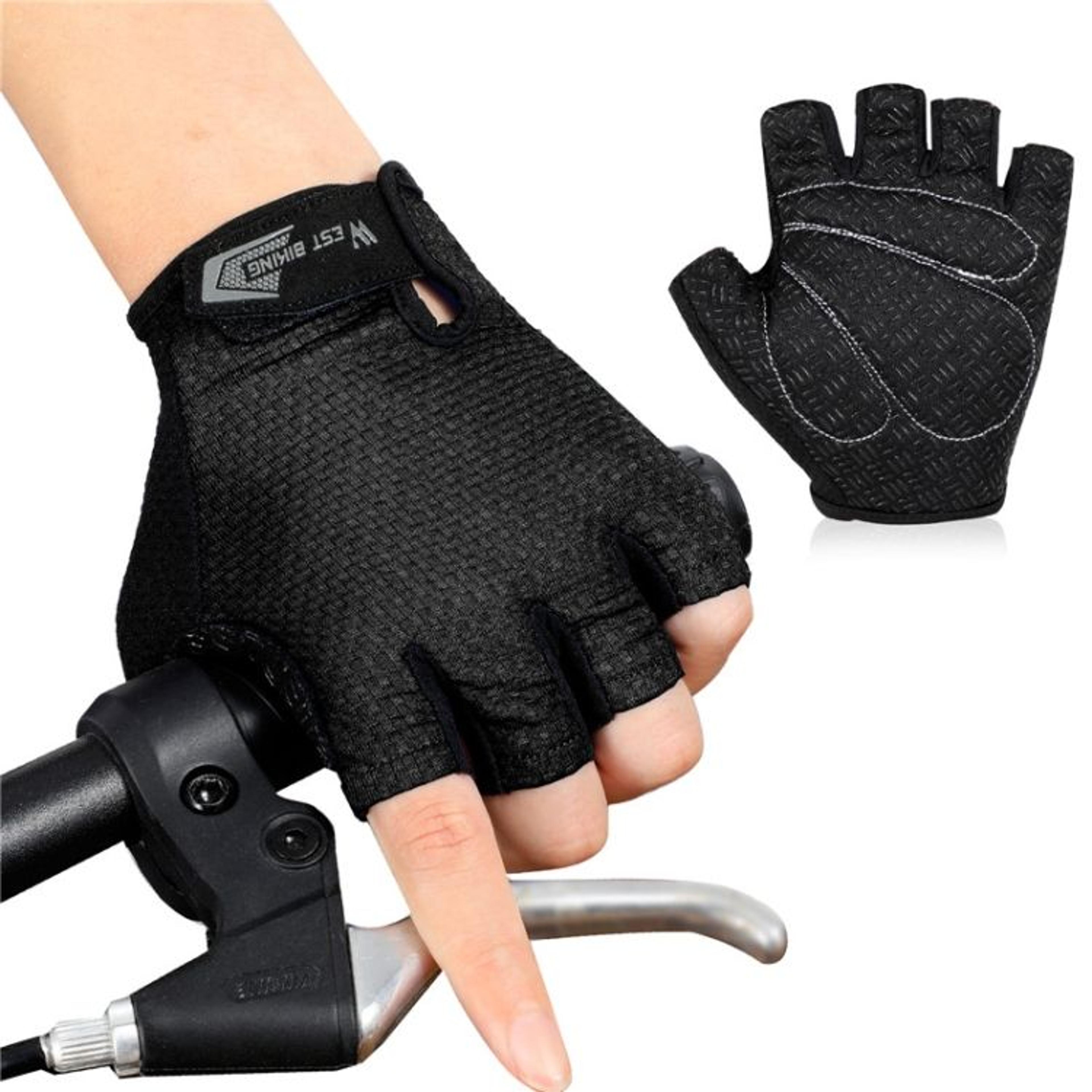 breathable half finger cycling gloves non slip grip lightweight riding gloves