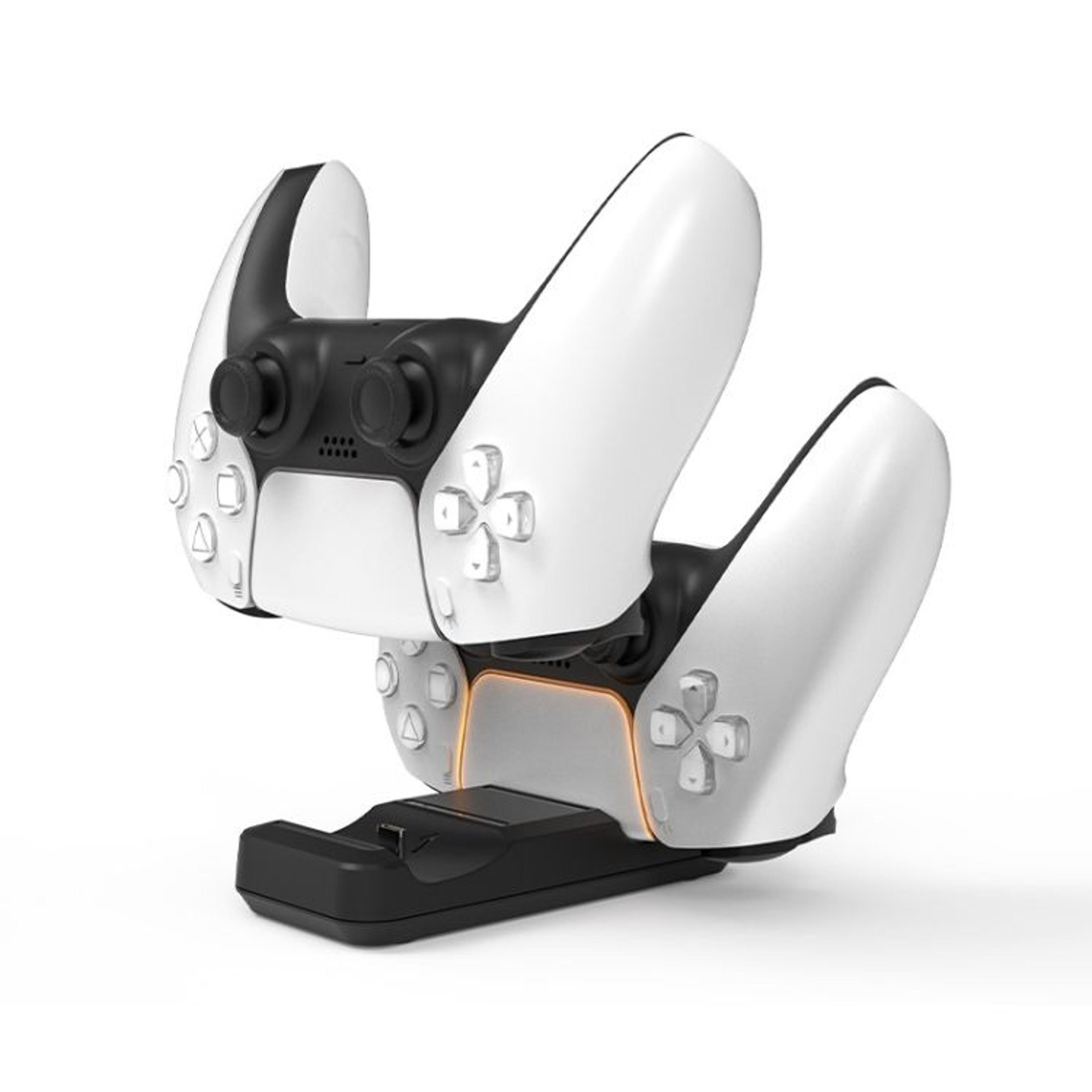 ps5 dual controller charging dock with type c fast charging stand