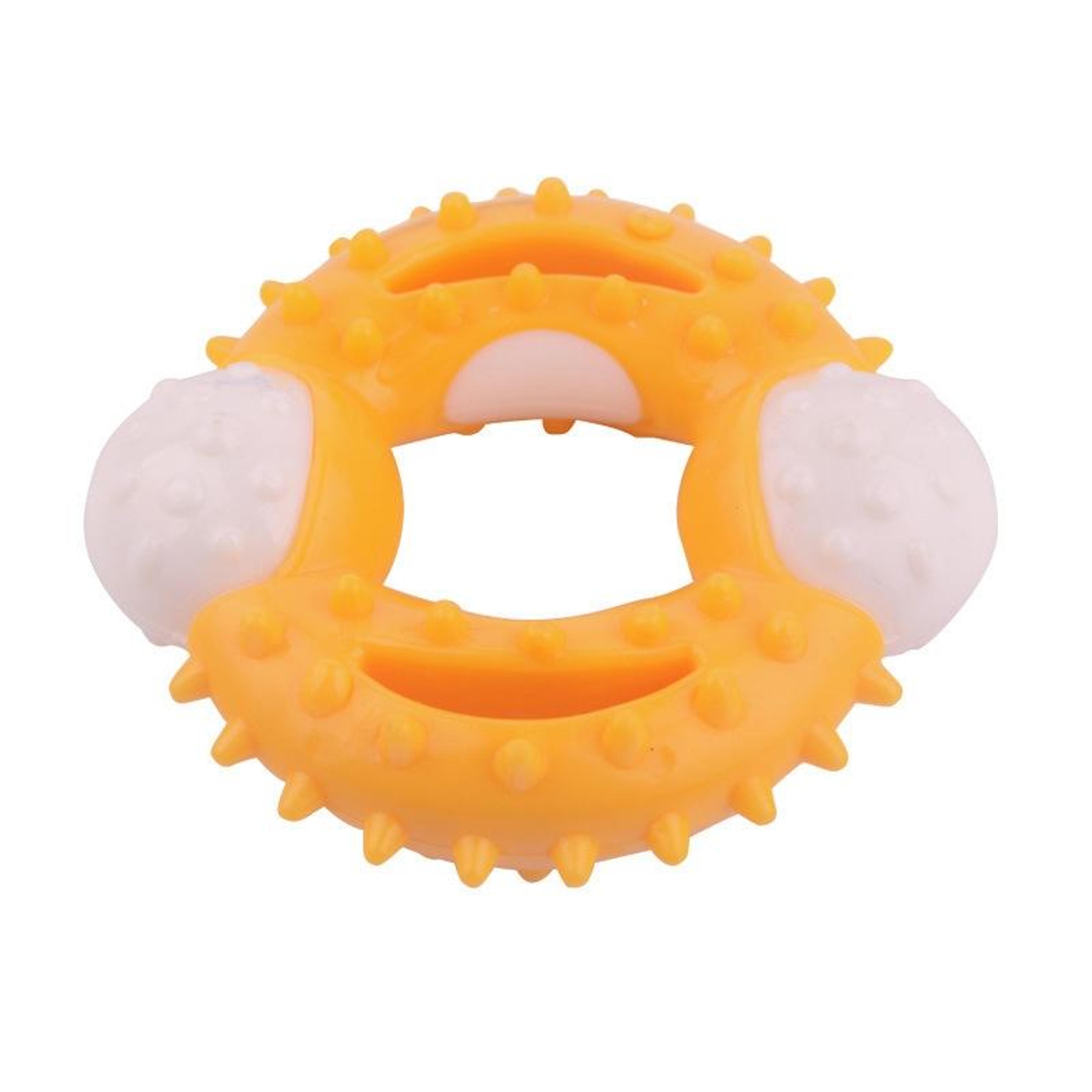 durable dog chew toy for teeth cleaning, interactive tpr dental chew ball for dogs