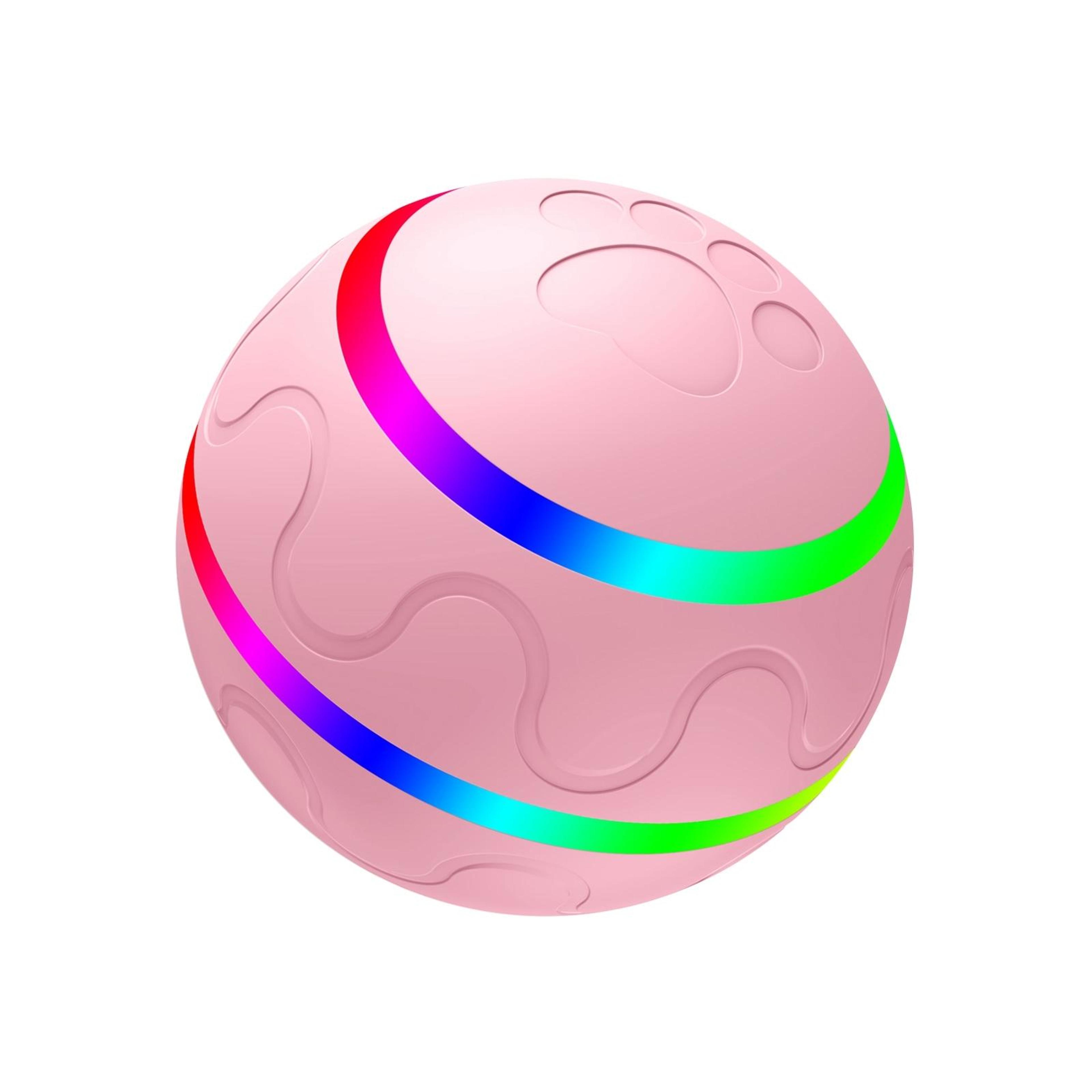 smart interactive dog ball toy rechargeable automatic pet ball with led motion activation