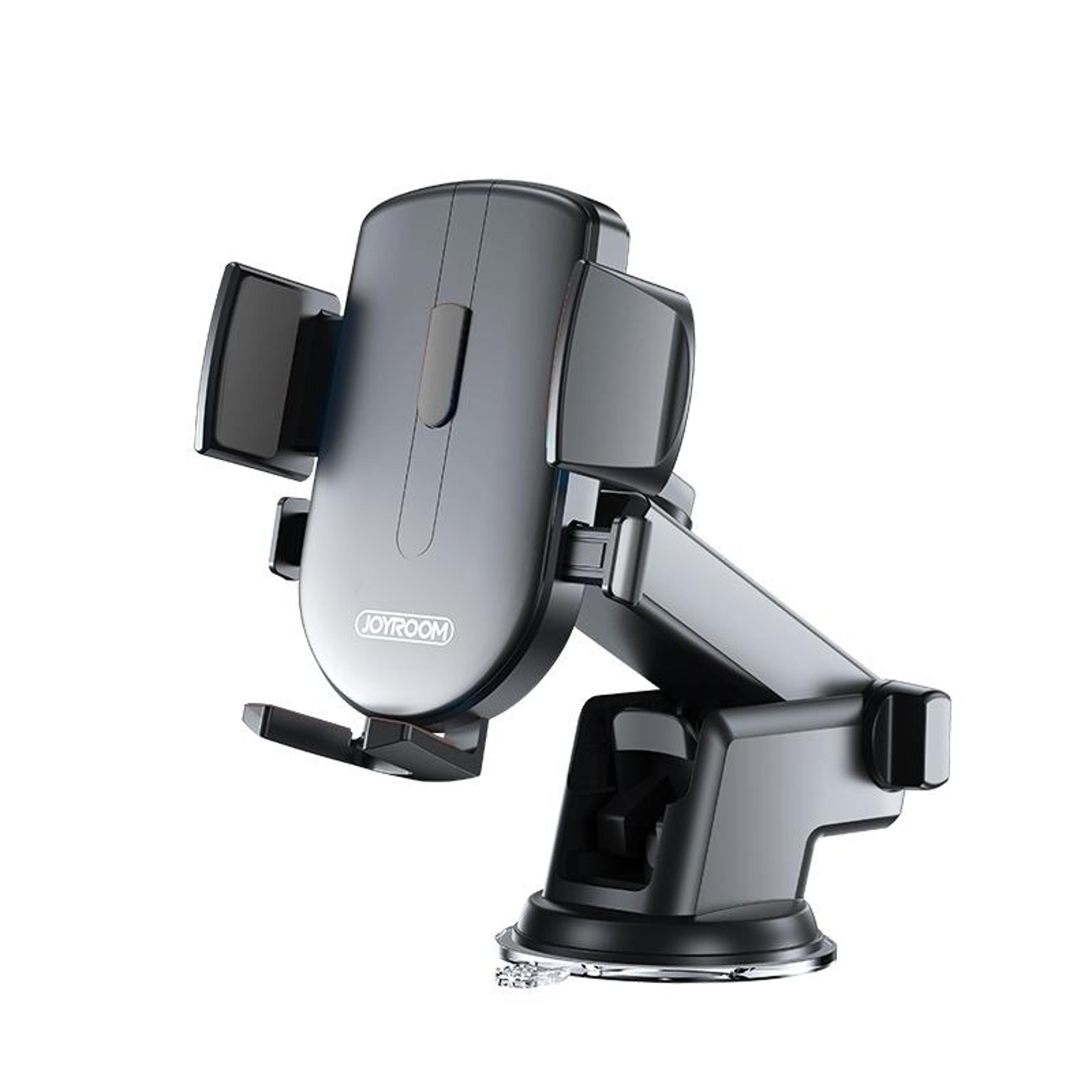 car phone holder with one-hand grip & strong dashboard mount