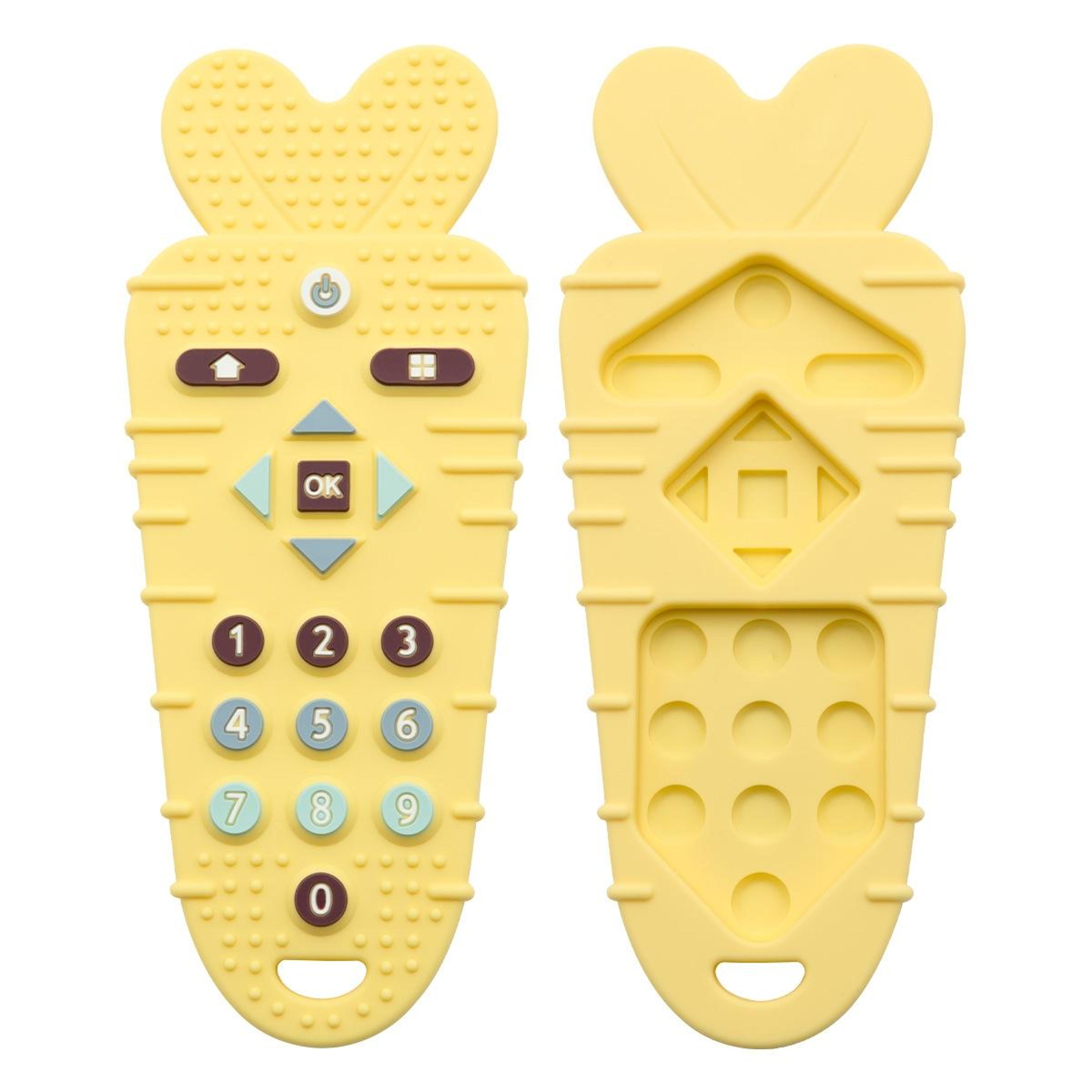 baby remote control teether toy, silicone teething toy for babies, anti hand chewing soothing teether