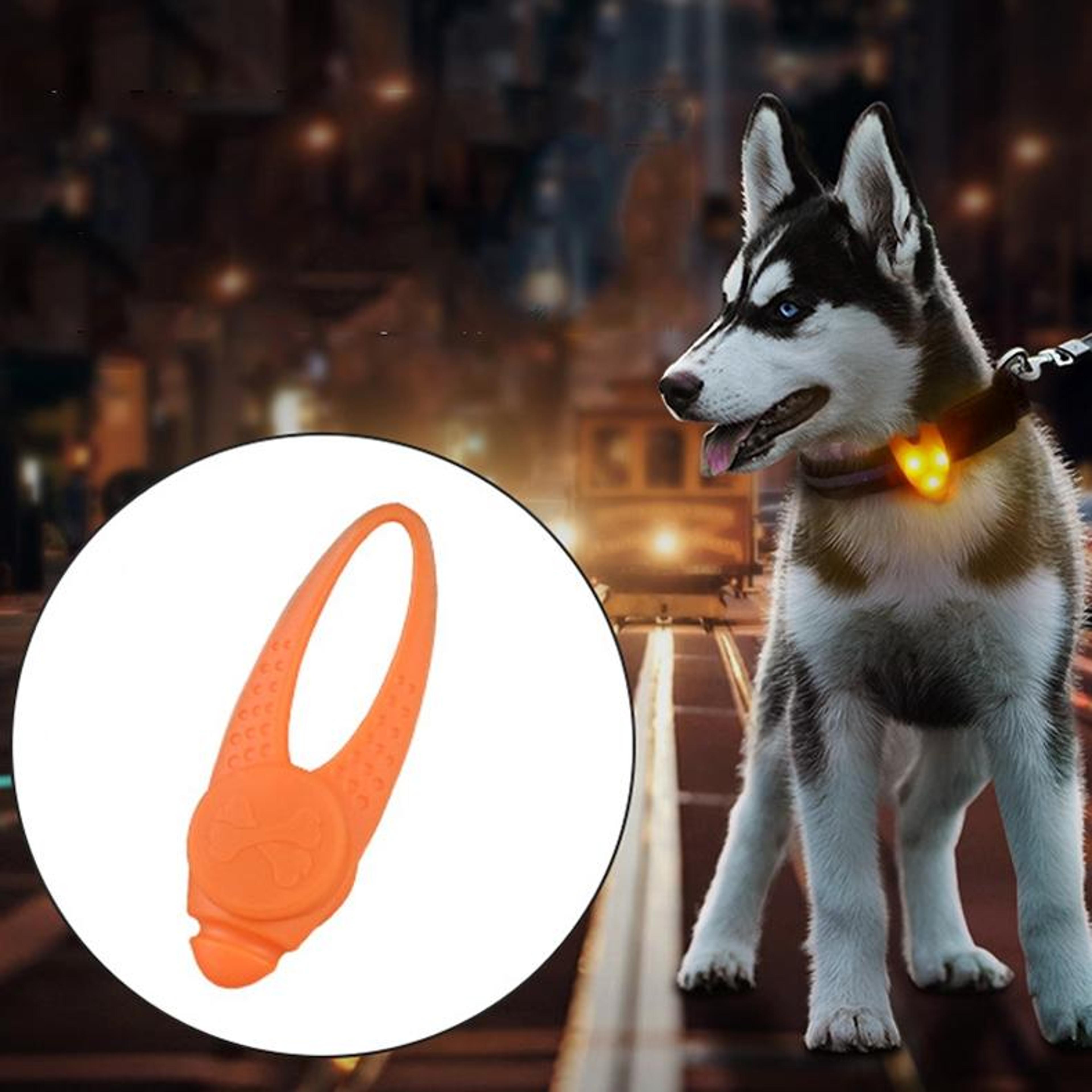 led pet safety collar light waterproof silicone pendant for night walking dogs