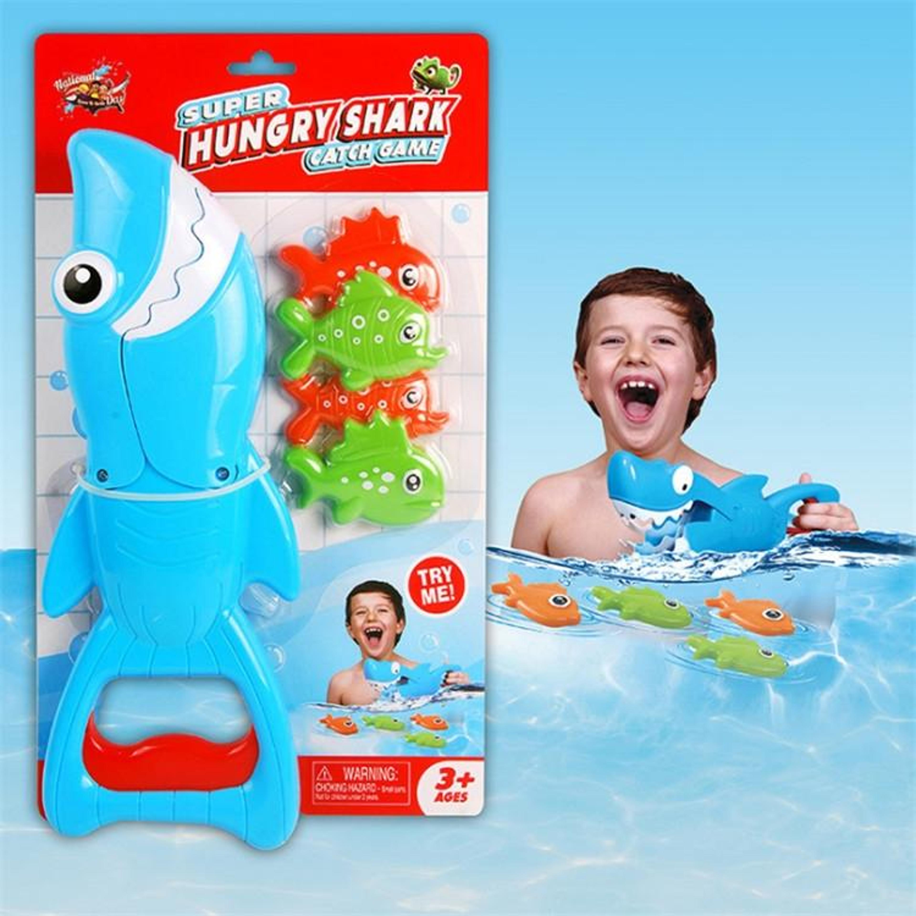 interactive shark bath toy set for kids fun water play fishing game