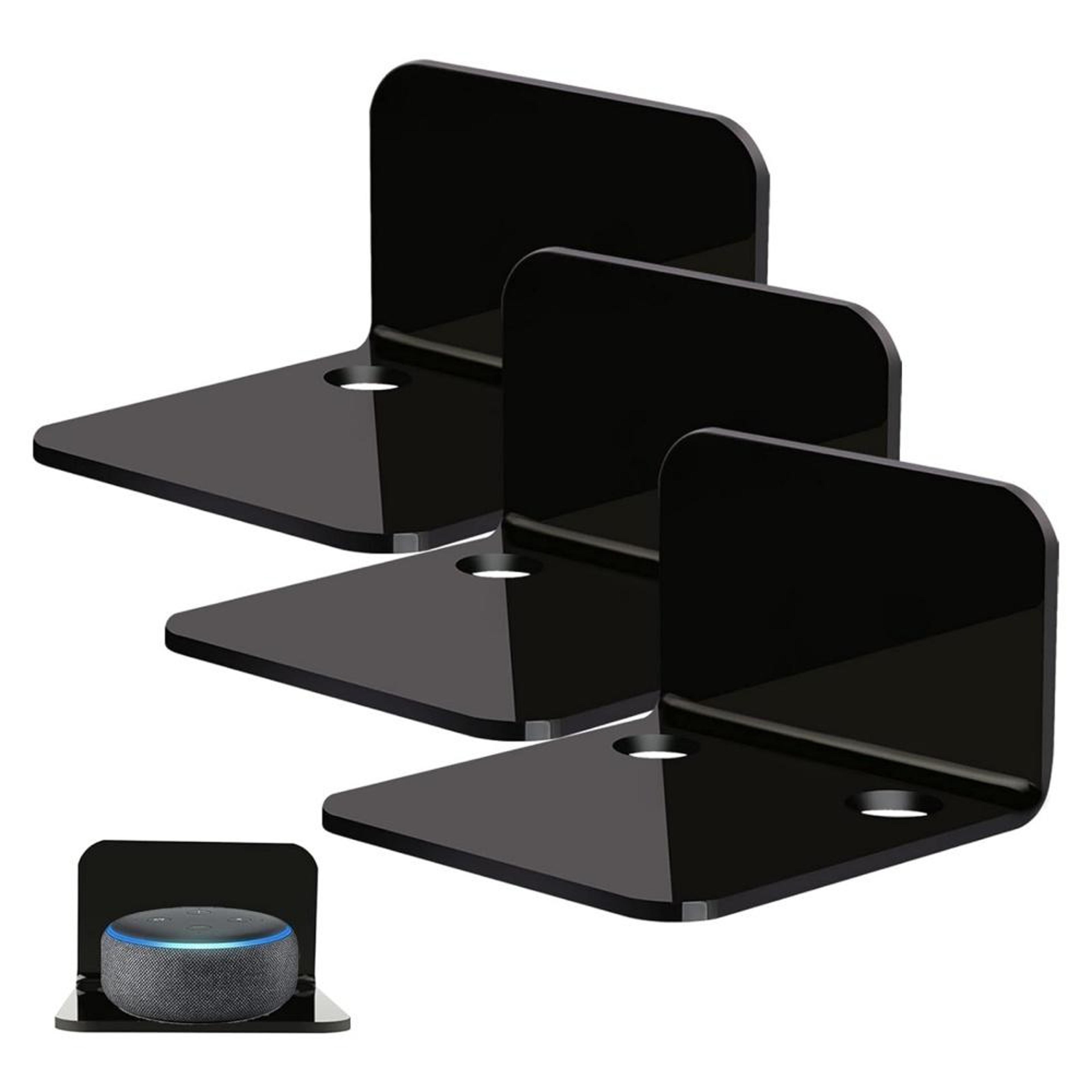 wall mount acrylic shelf for security camera and router small organizer bracket