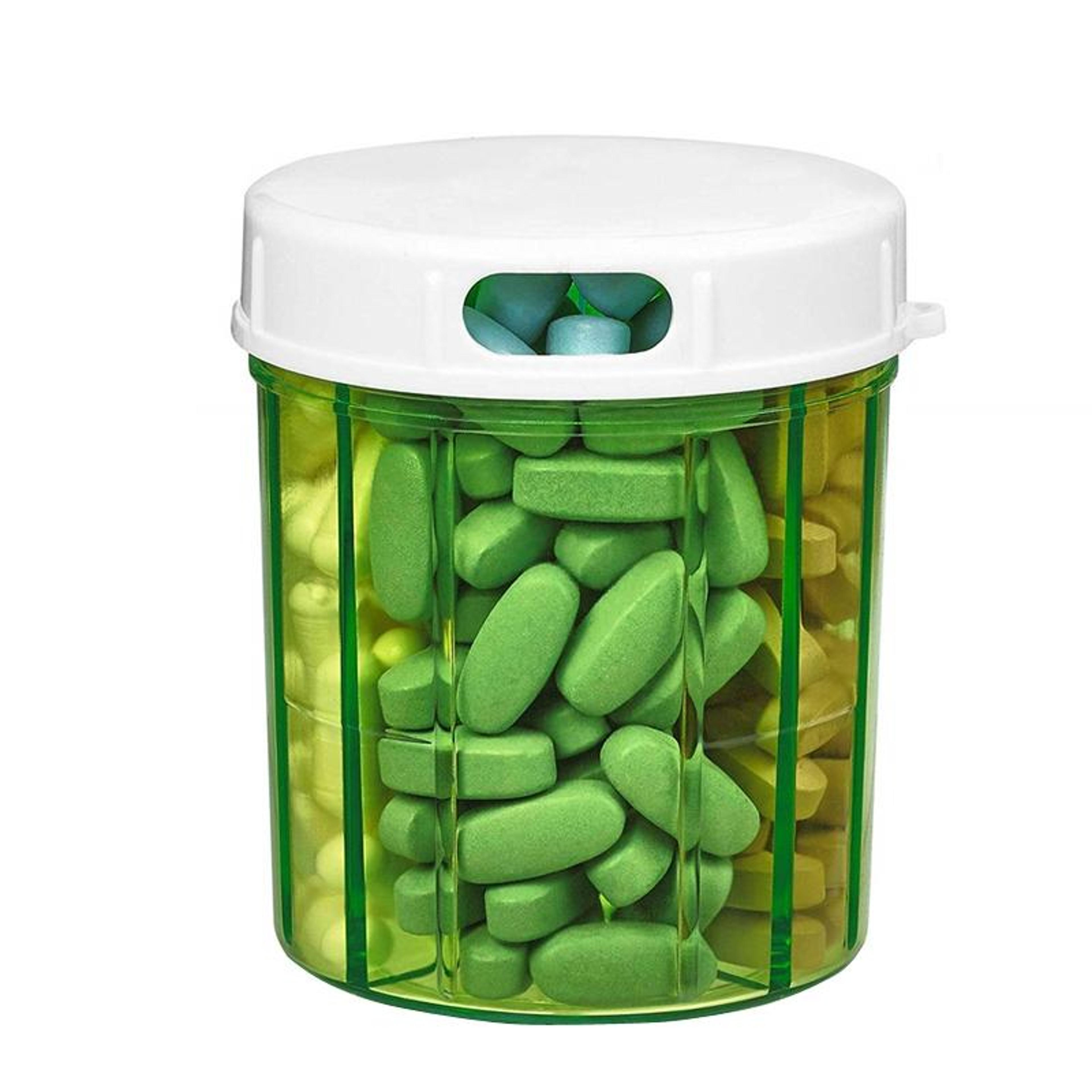 portable transparent pill organizer box with 4 compartments leakproof travel medicine case