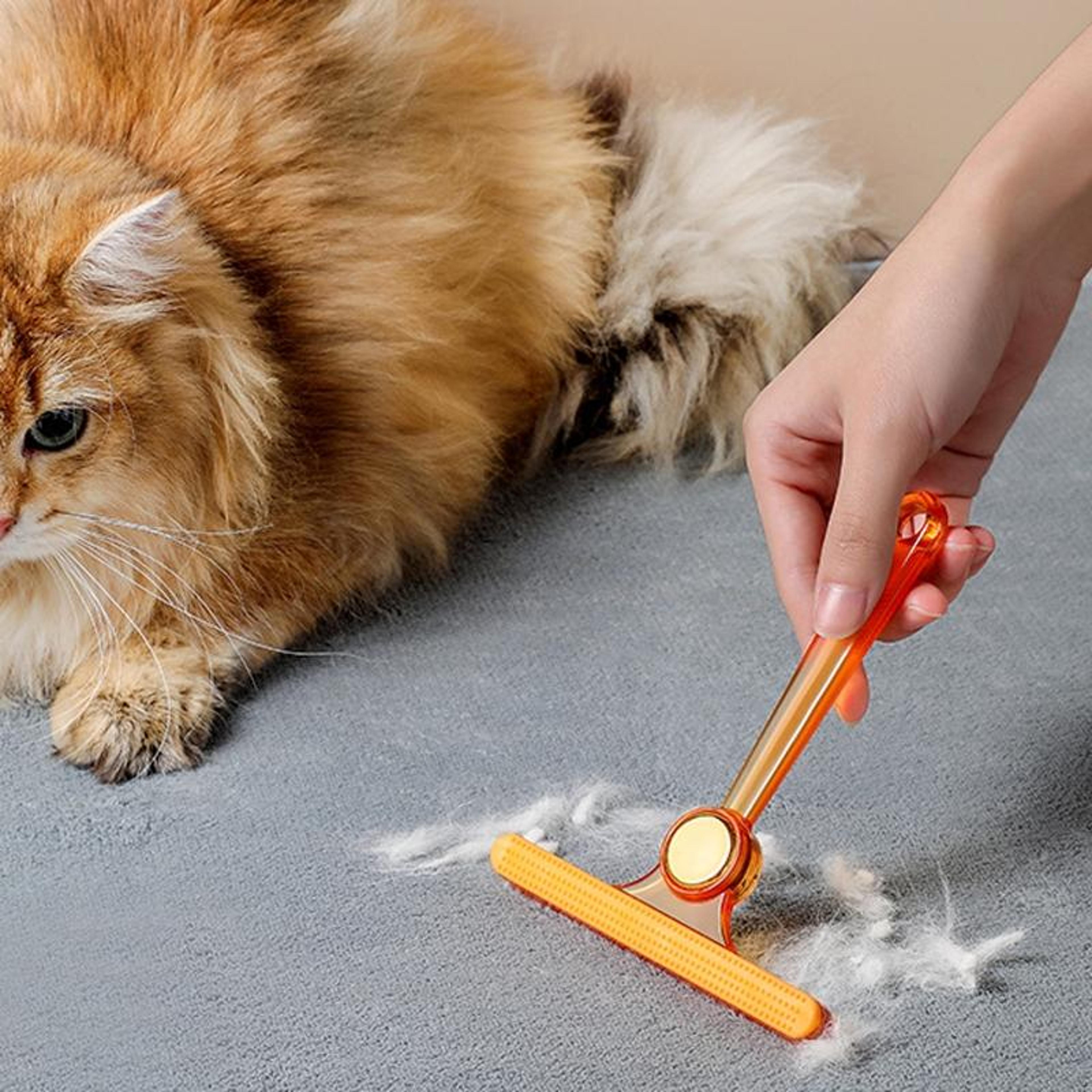reusable pet hair remover brush for furniture & clothes, double-sided lint cleaner tool