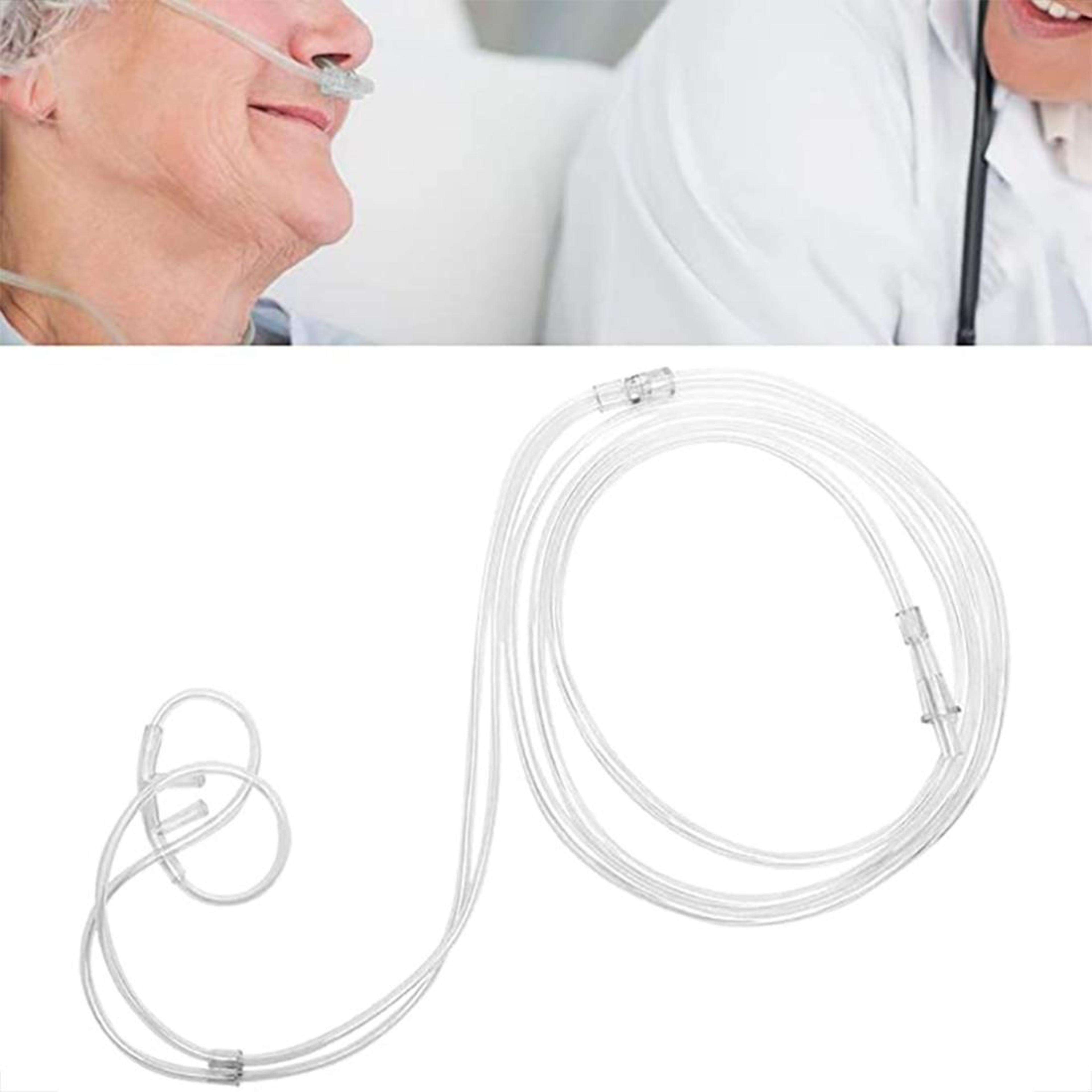 universal nasal oxygen tubing for home therapy & oxygen concentrators soft double-hole cannula
