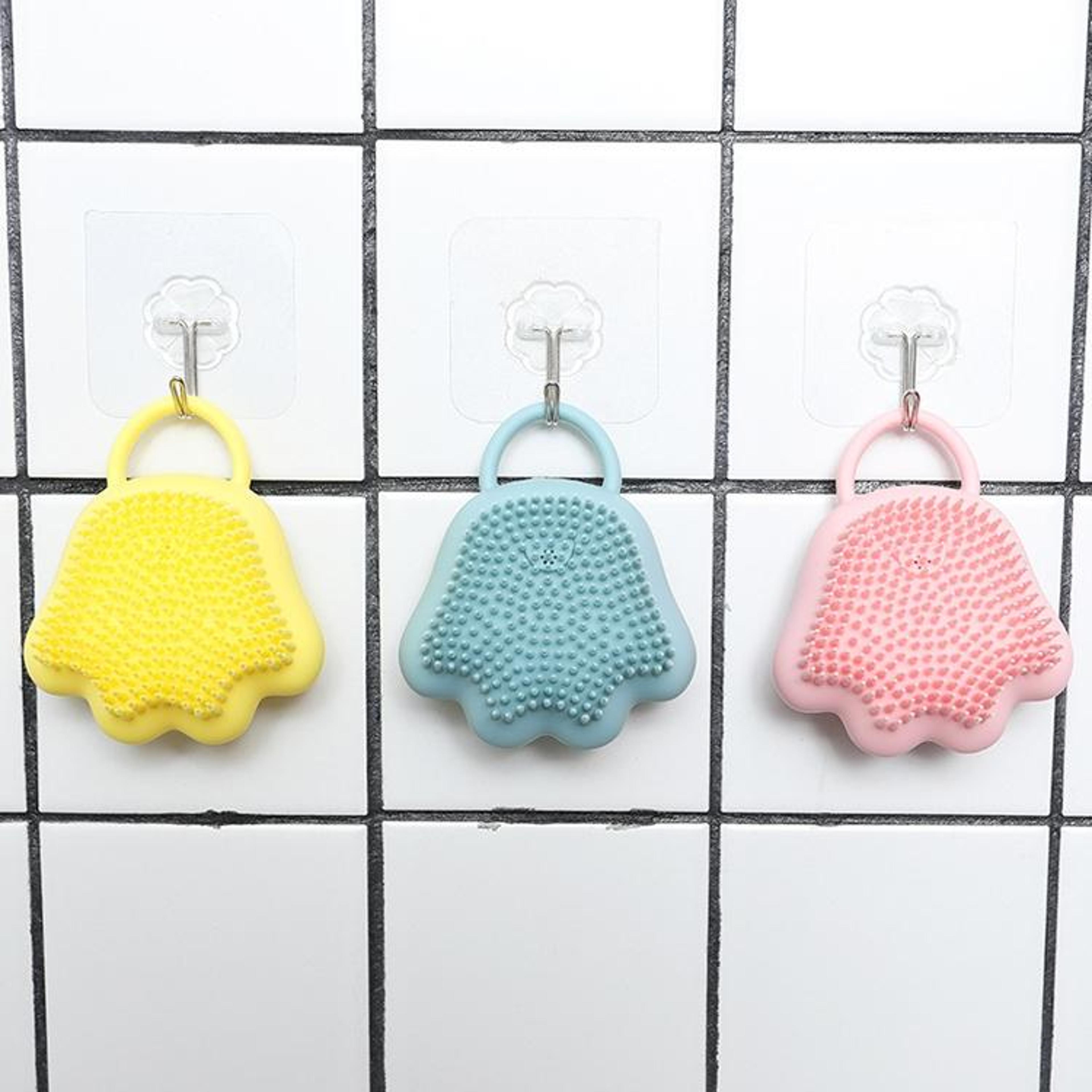 silicone cat claw shampoo brush massager for scalp & body cleansing