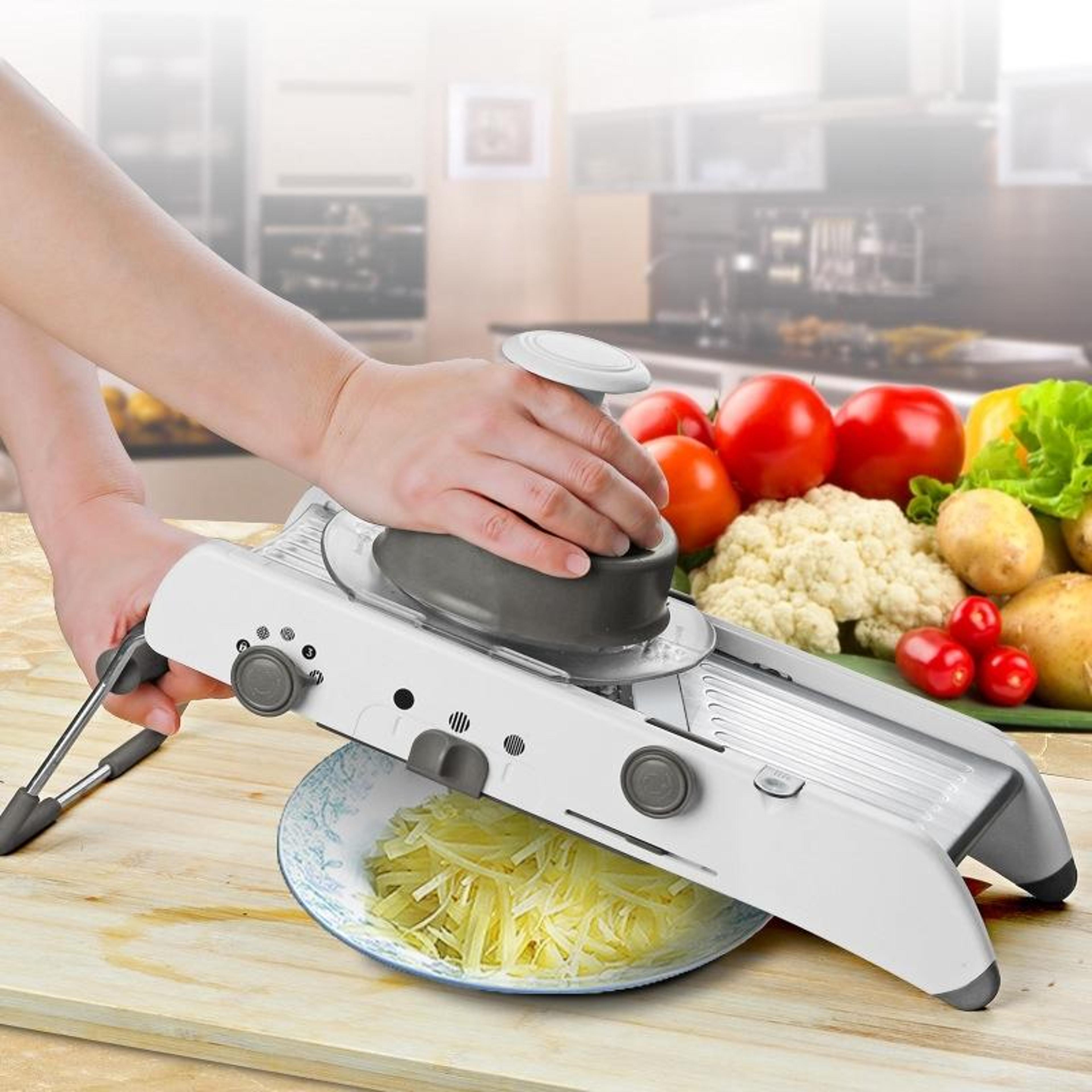 stainless steel manual vegetable cutter & grater for quick kitchen prep