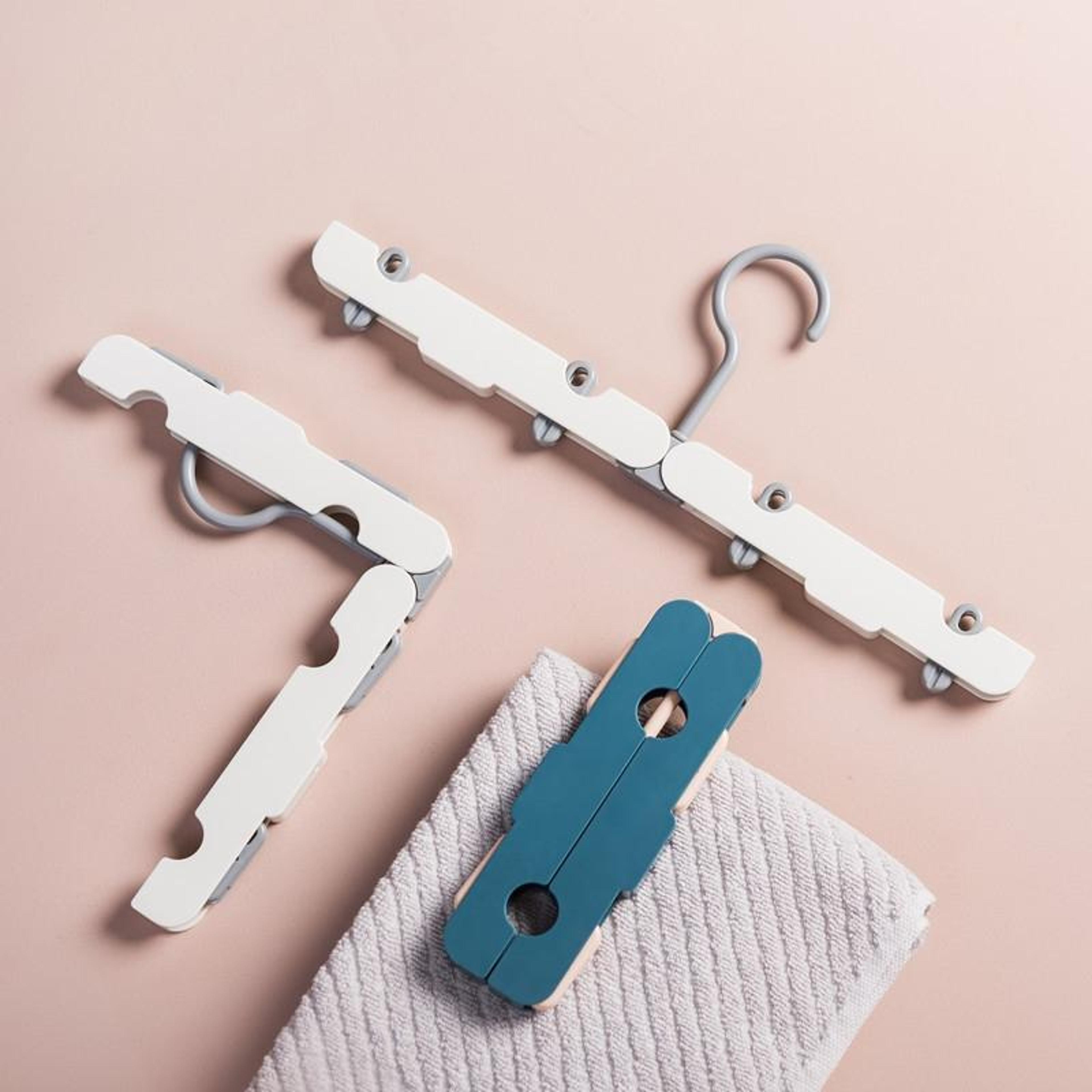 portable foldable travel clothes hanger anti-slip windproof laundry rack