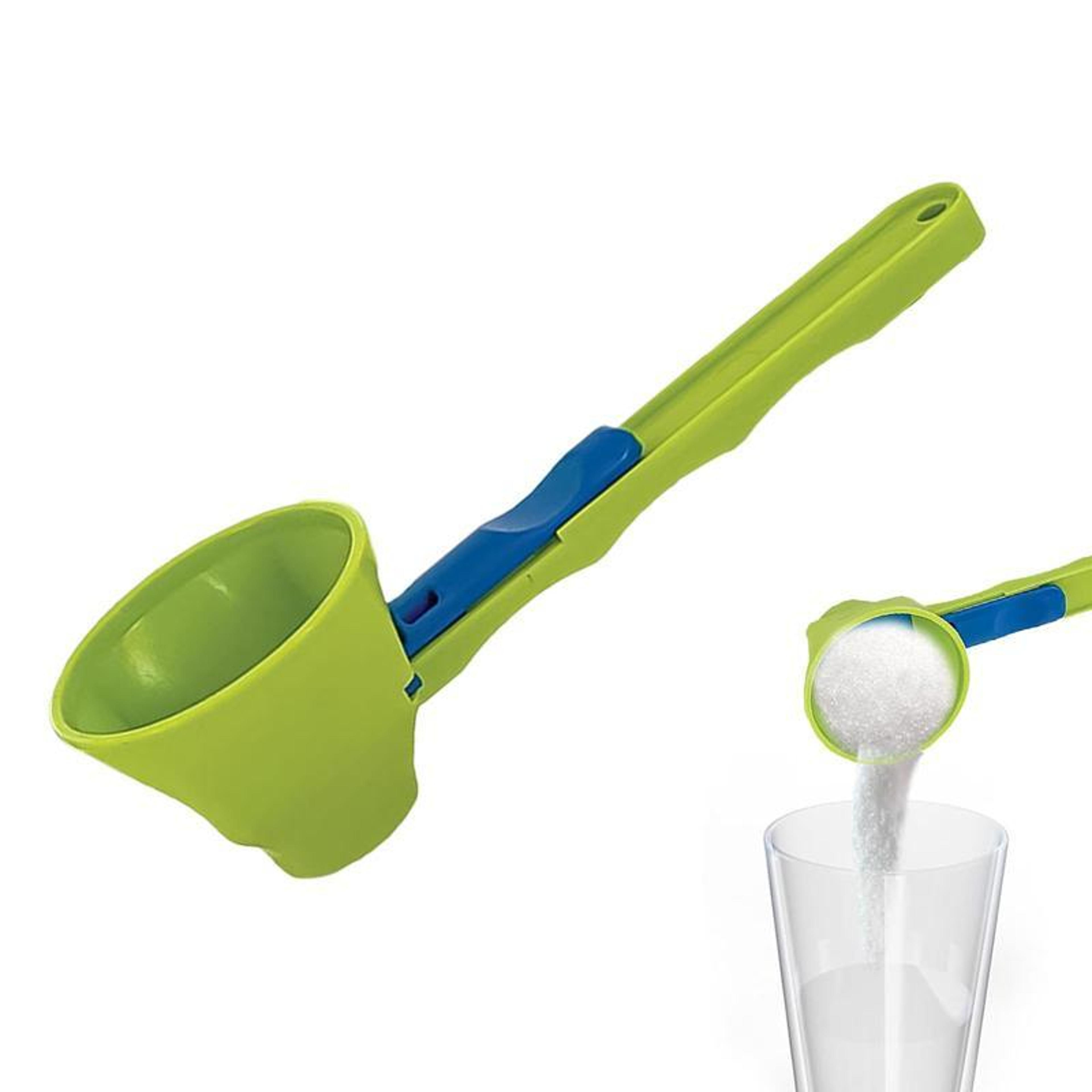 multifunctional protein powder scoop with sliding lid leak proof coffee and kitchen measuring spoon