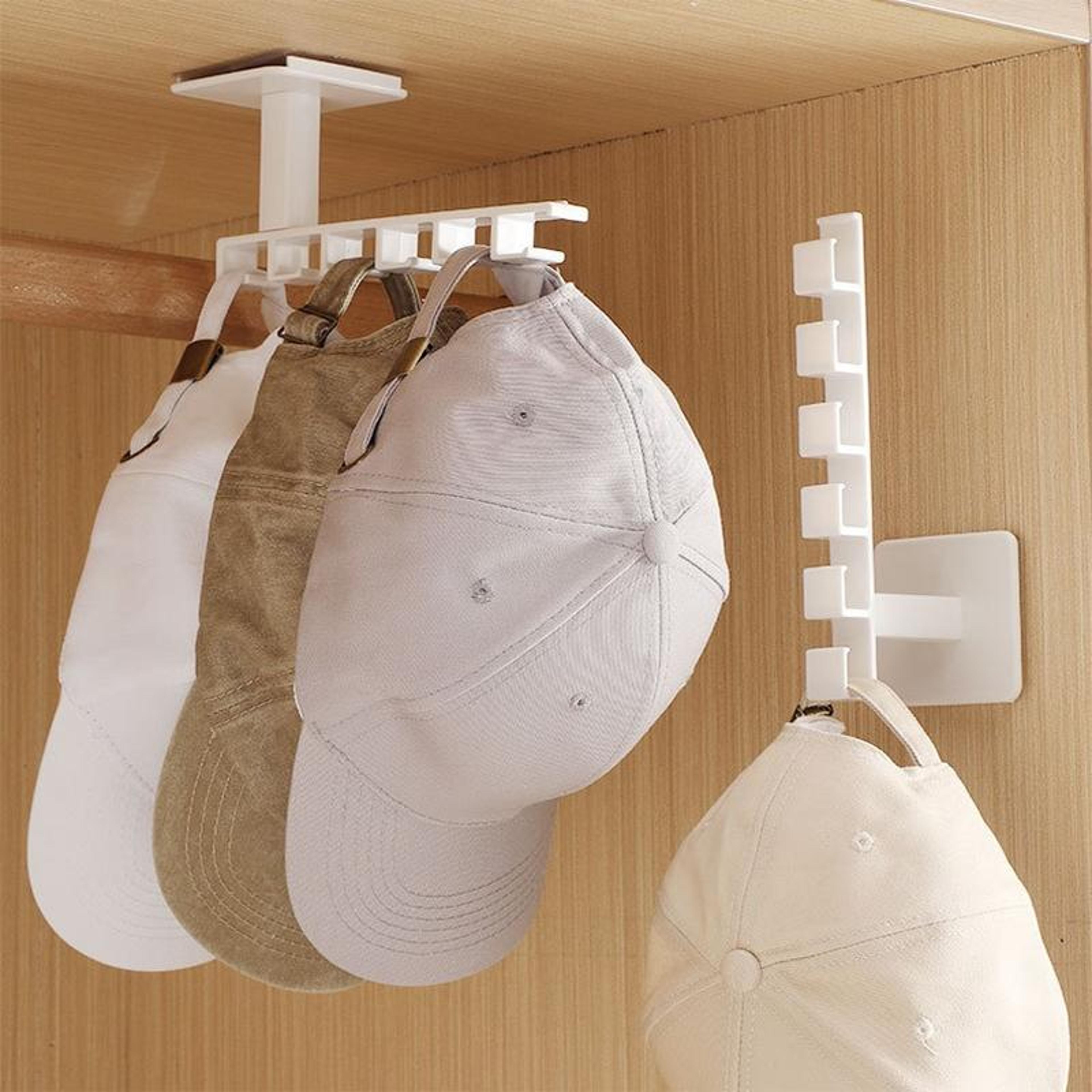 punch free l shaped headband holder & hair accessories organizer wall mounted hat storage rack