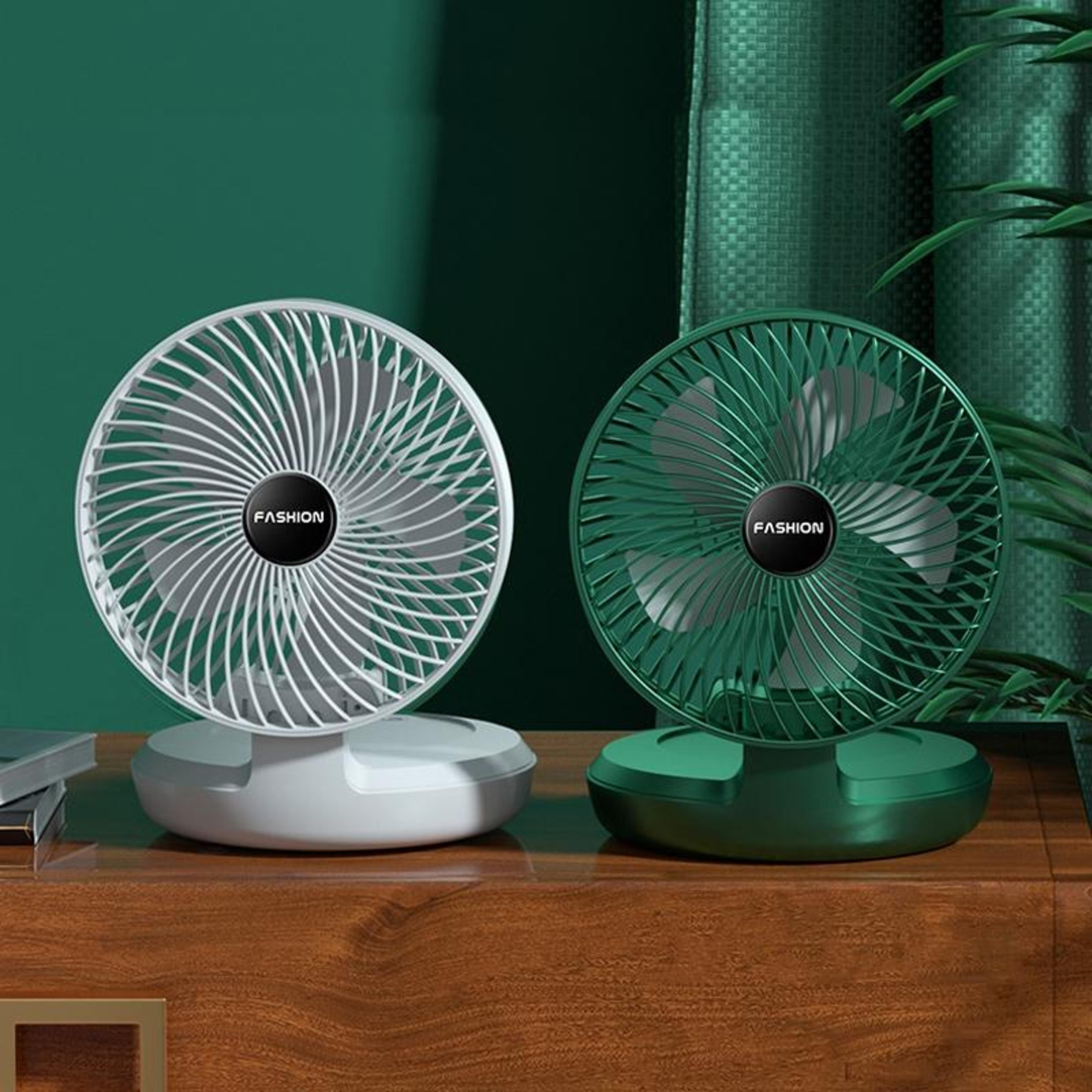 portable folding desk fan with quiet brushless motor for office travel home