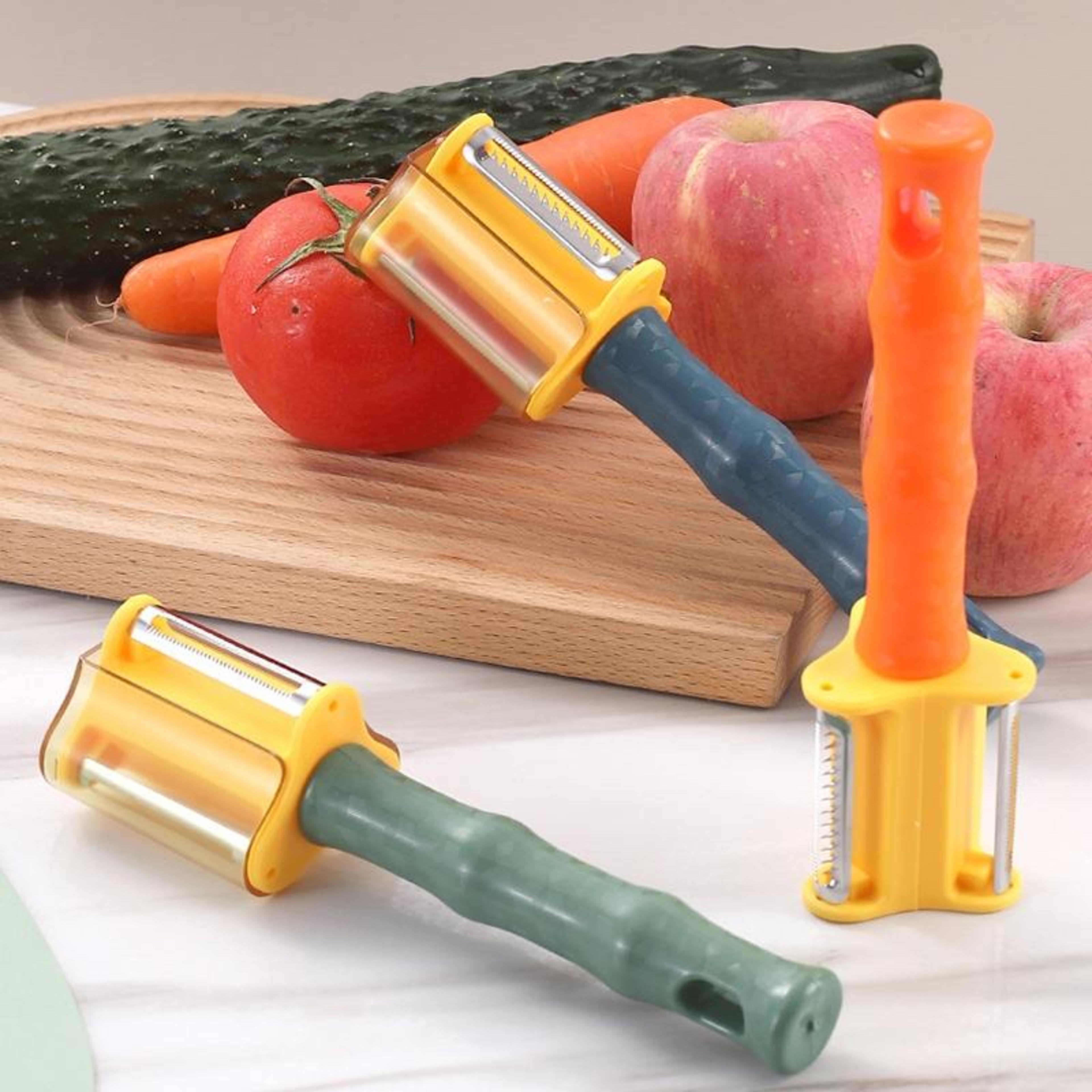 3-in-1 stainless steel vegetable peeler multi blade fruit peeling knife