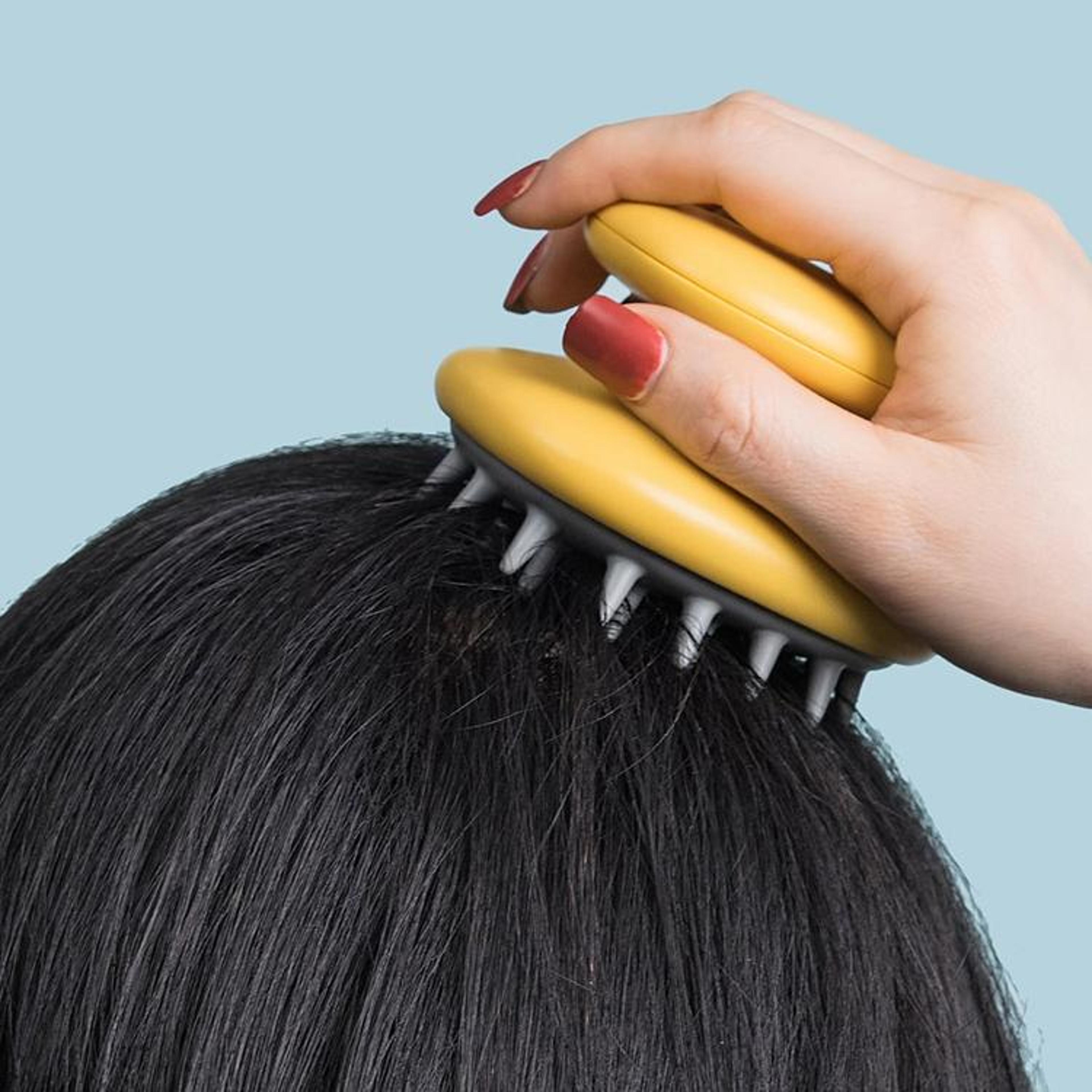 silicone shampoo brush scalp massager for dandruff removal and hair care