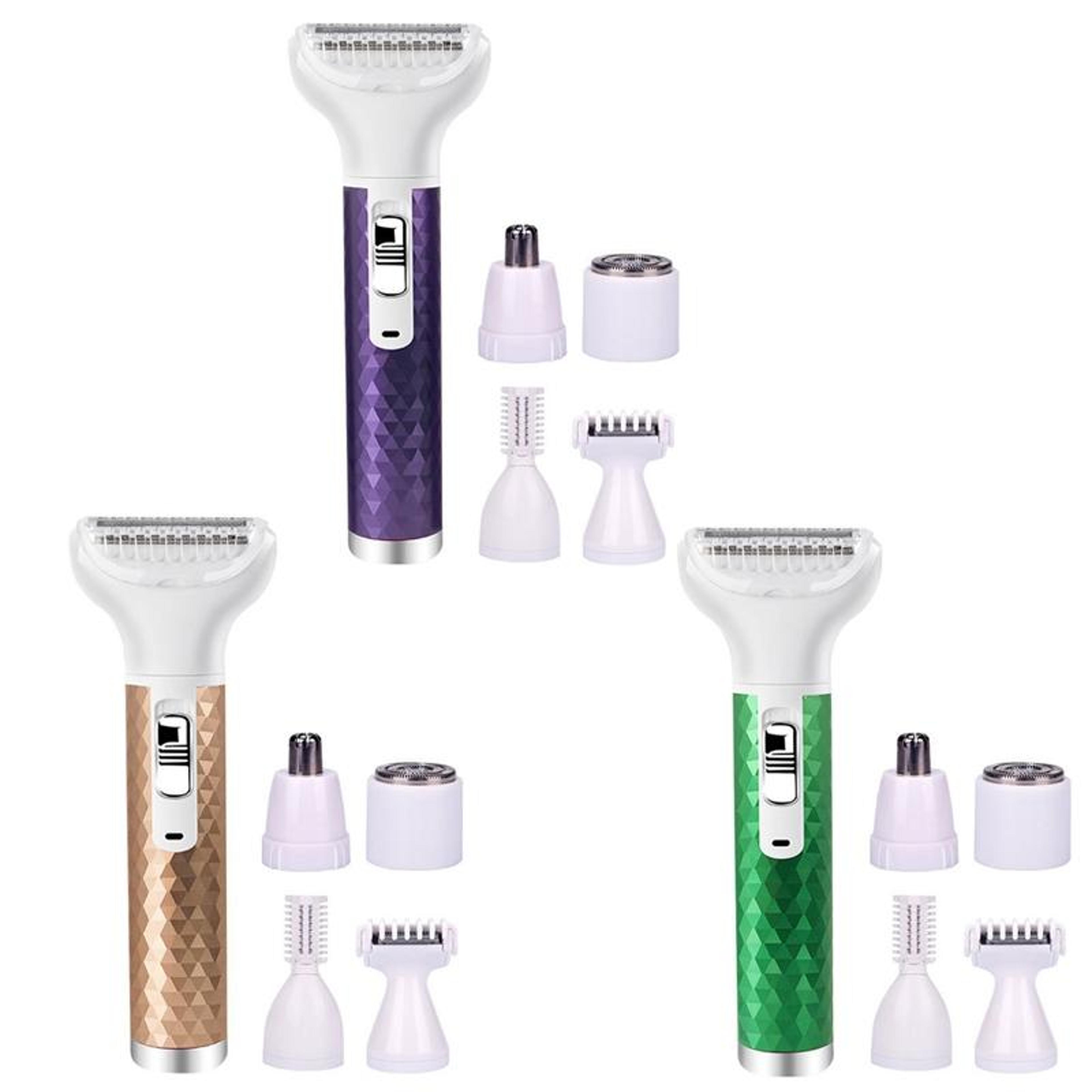 5-in-1 rechargeable electric shaver for women bikini trimmer & full body grooming kit