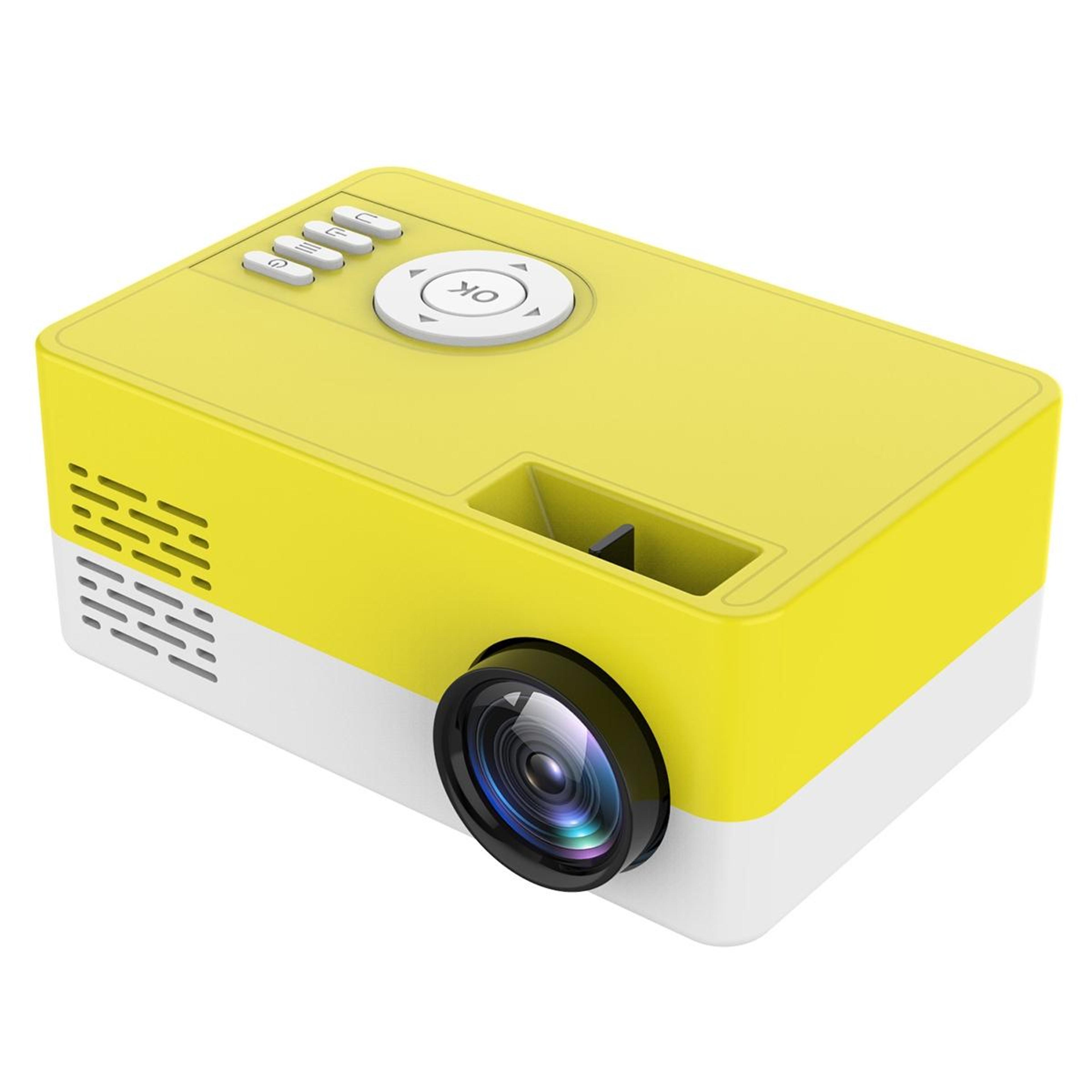portable hd mini projector 1080p with tripod mount and built-in speakers