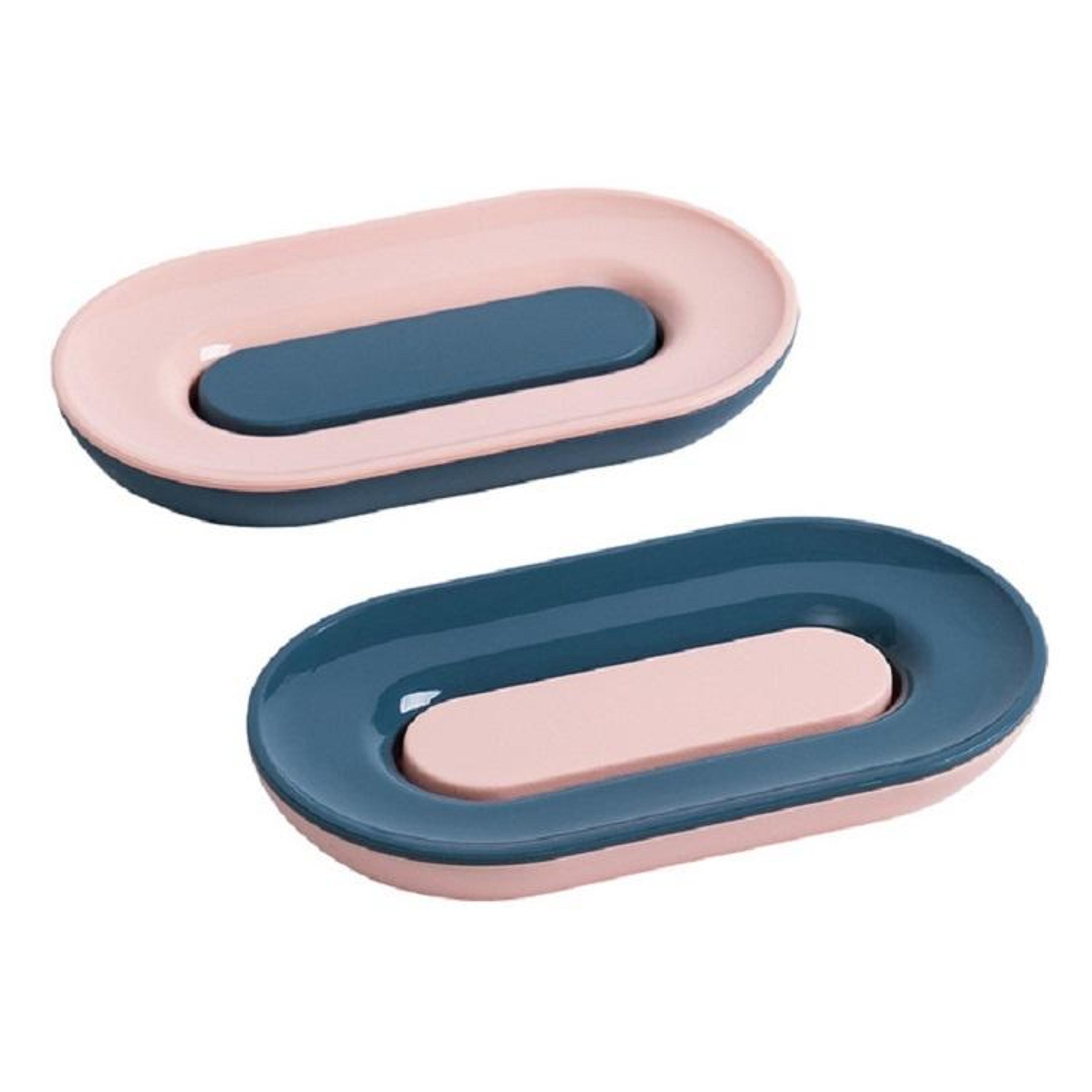 2pcs self draining soap holder double layer soap dish with drain for bathroom & kitchen