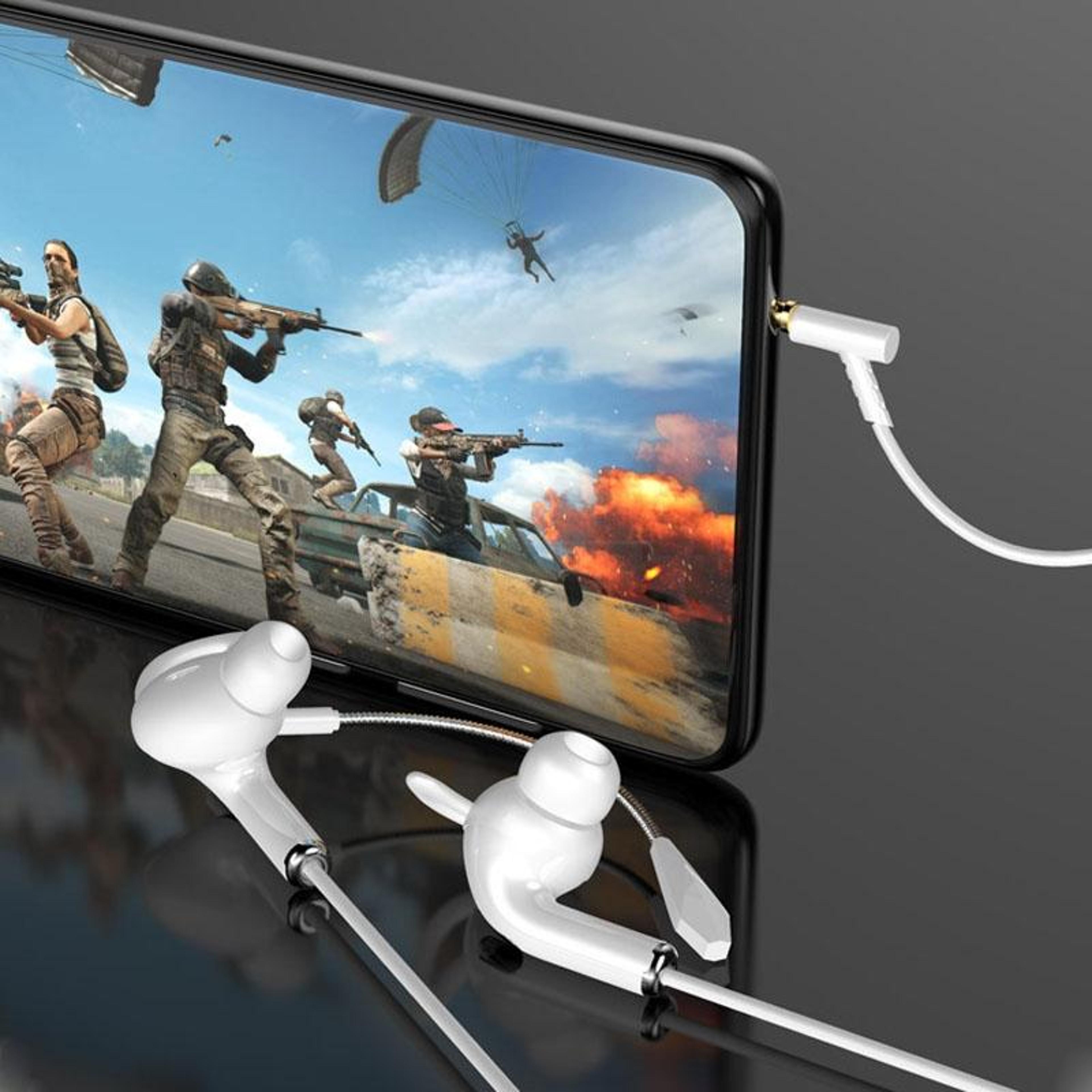wired 3.5mm in-ear headphones with mic, sound gaming earbuds