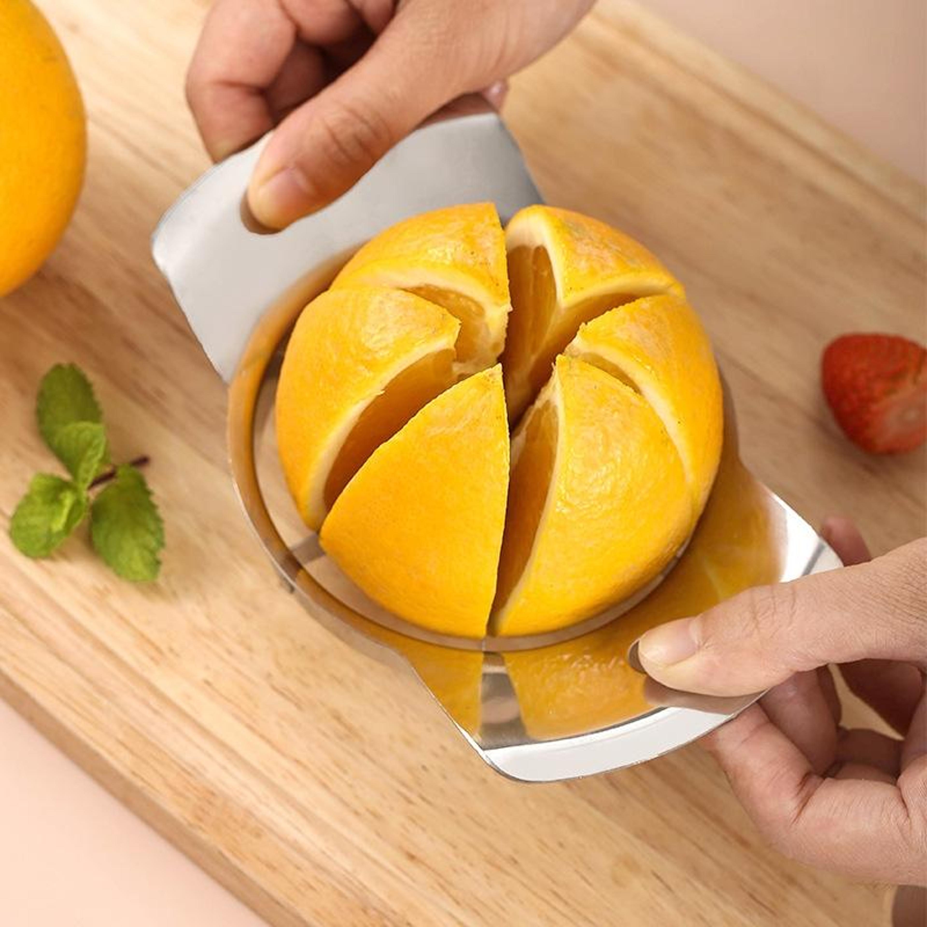 stainless steel orange cutter easy peel fruit slicer tool for citrus prep