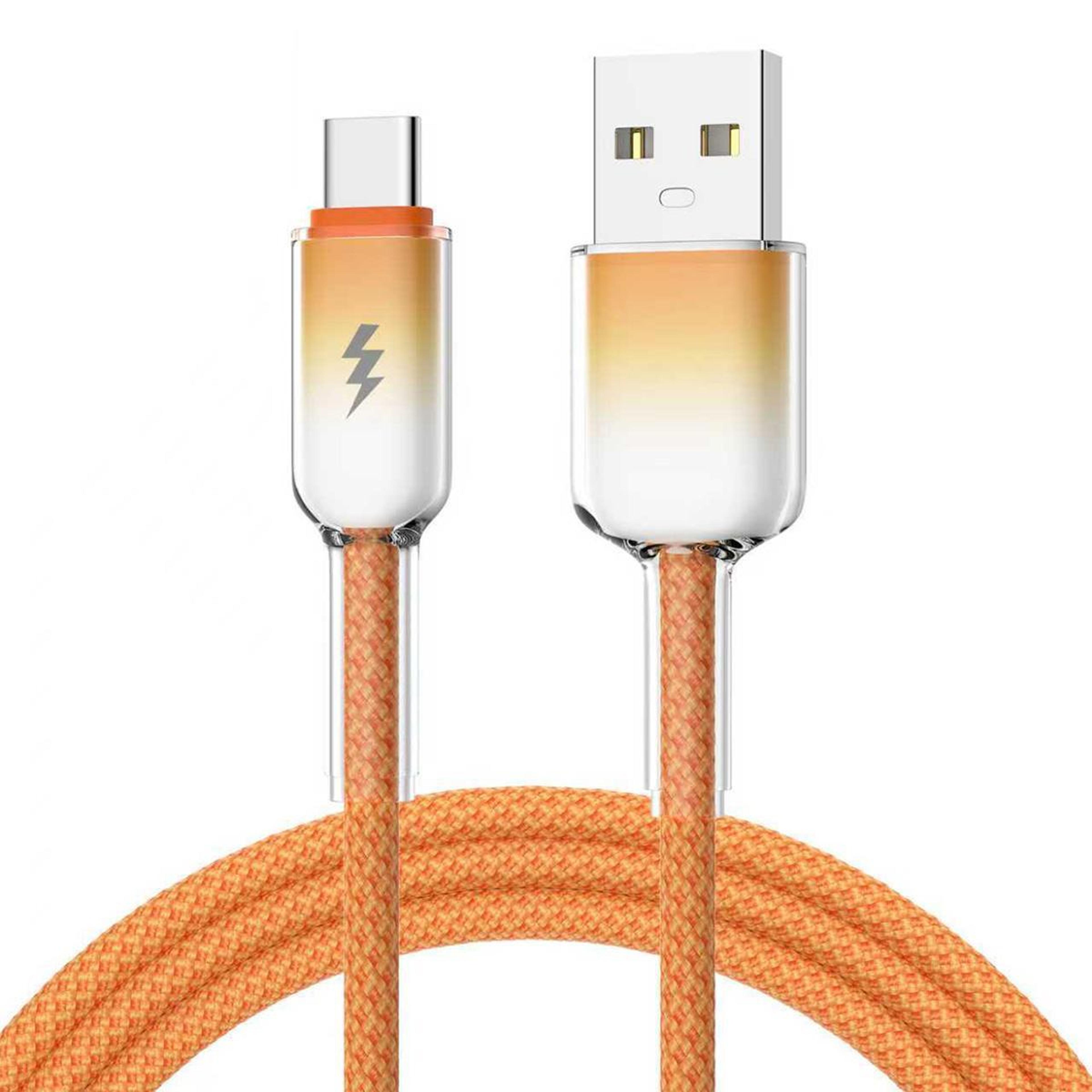 icecool fast charging usb c cable nylon braided data cable
