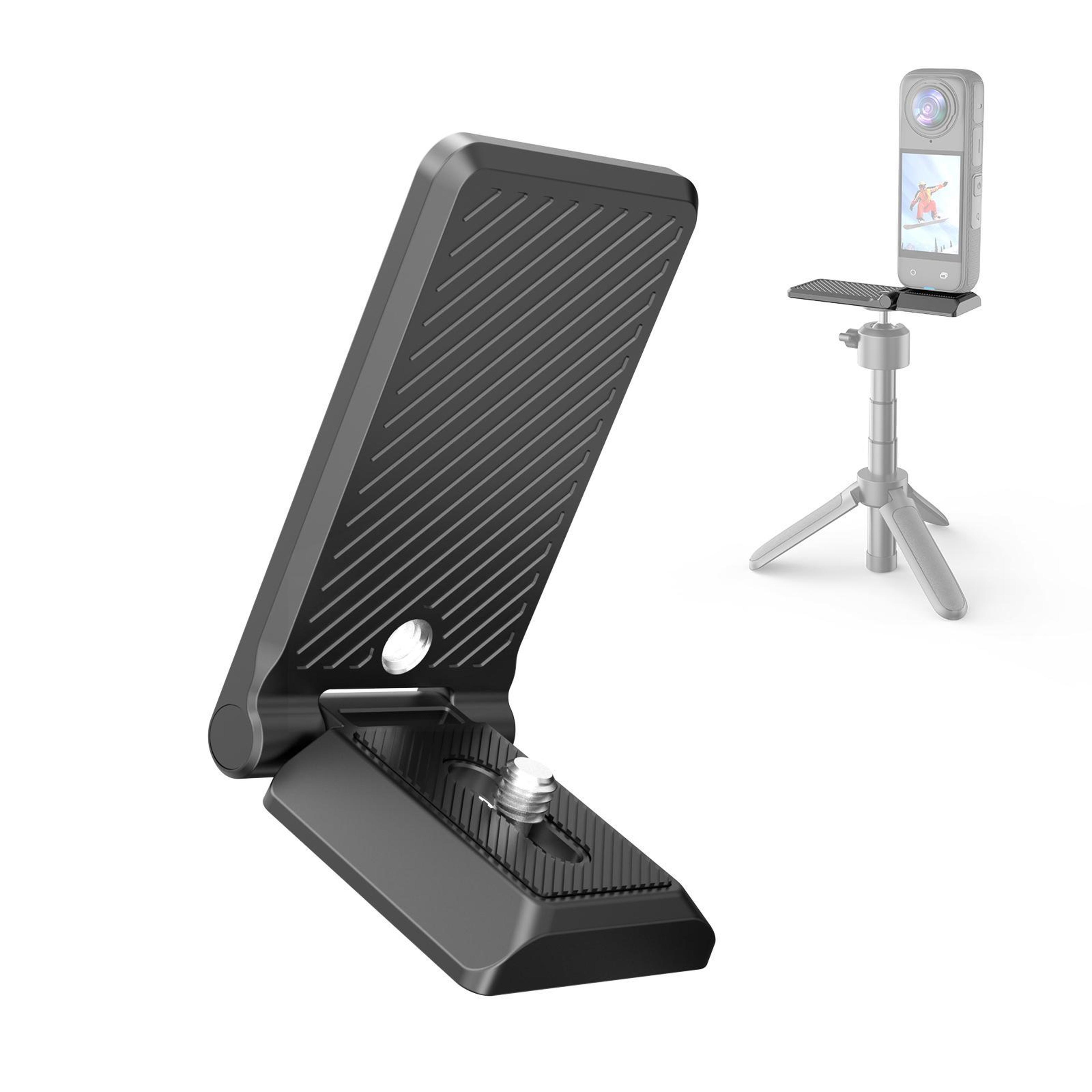 magnetic mount l bracket for insta360 & dji pocket, foldable action camera stand