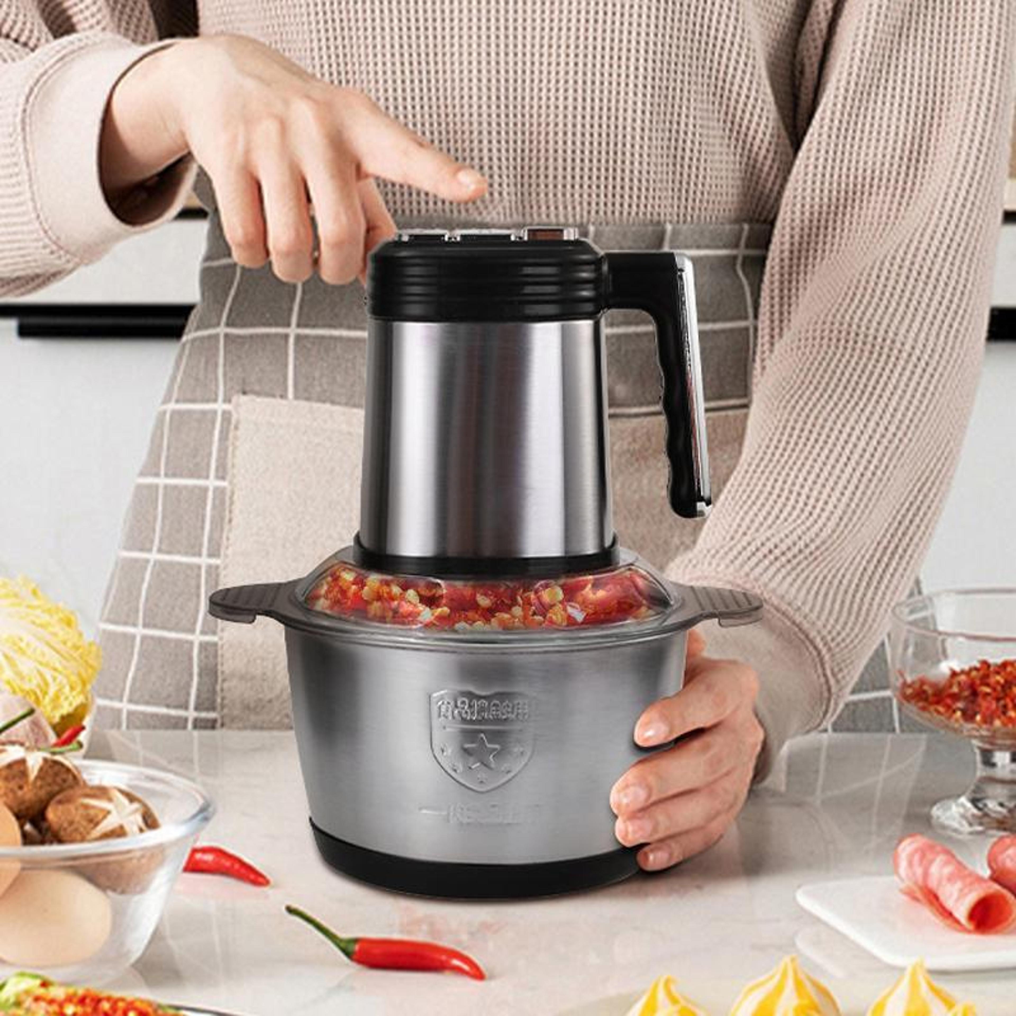 electric stainless steel meat grinder & food processor for home kitchen