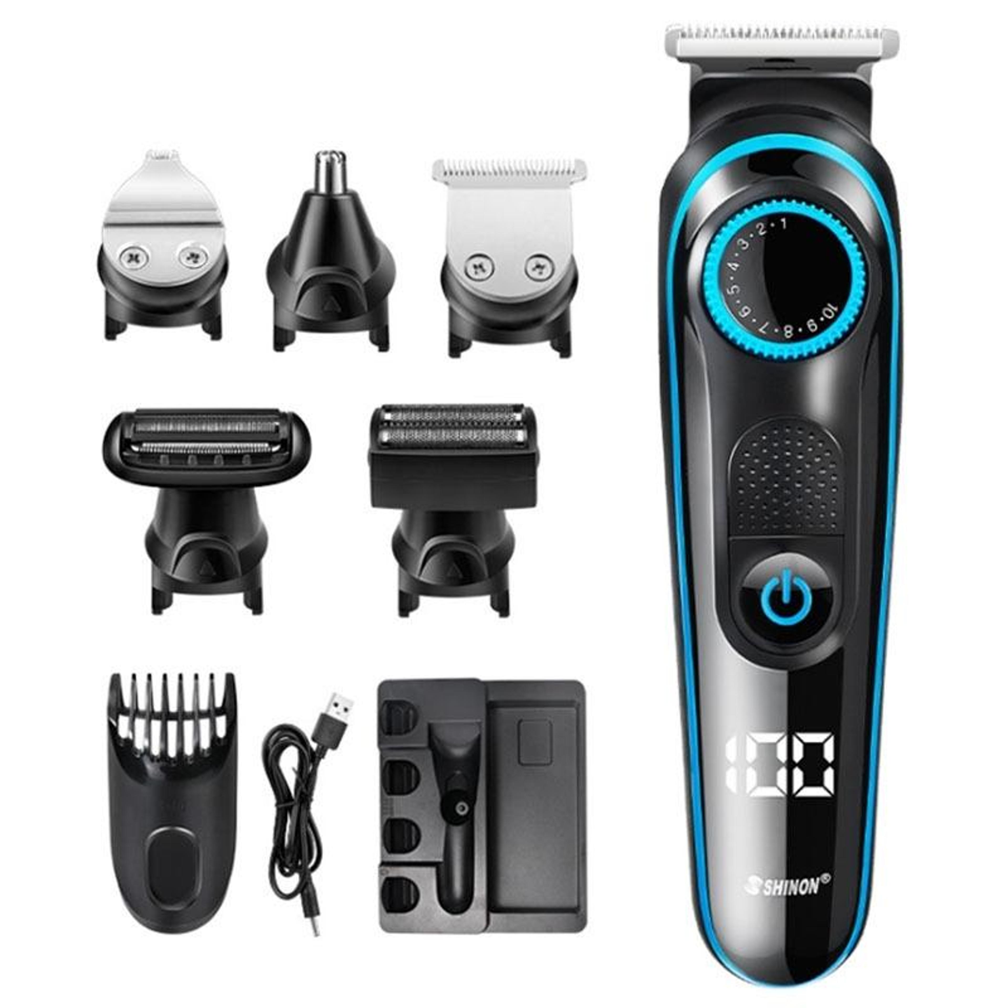 all-in-one beard trimmer and usb rechargeable shaver for men