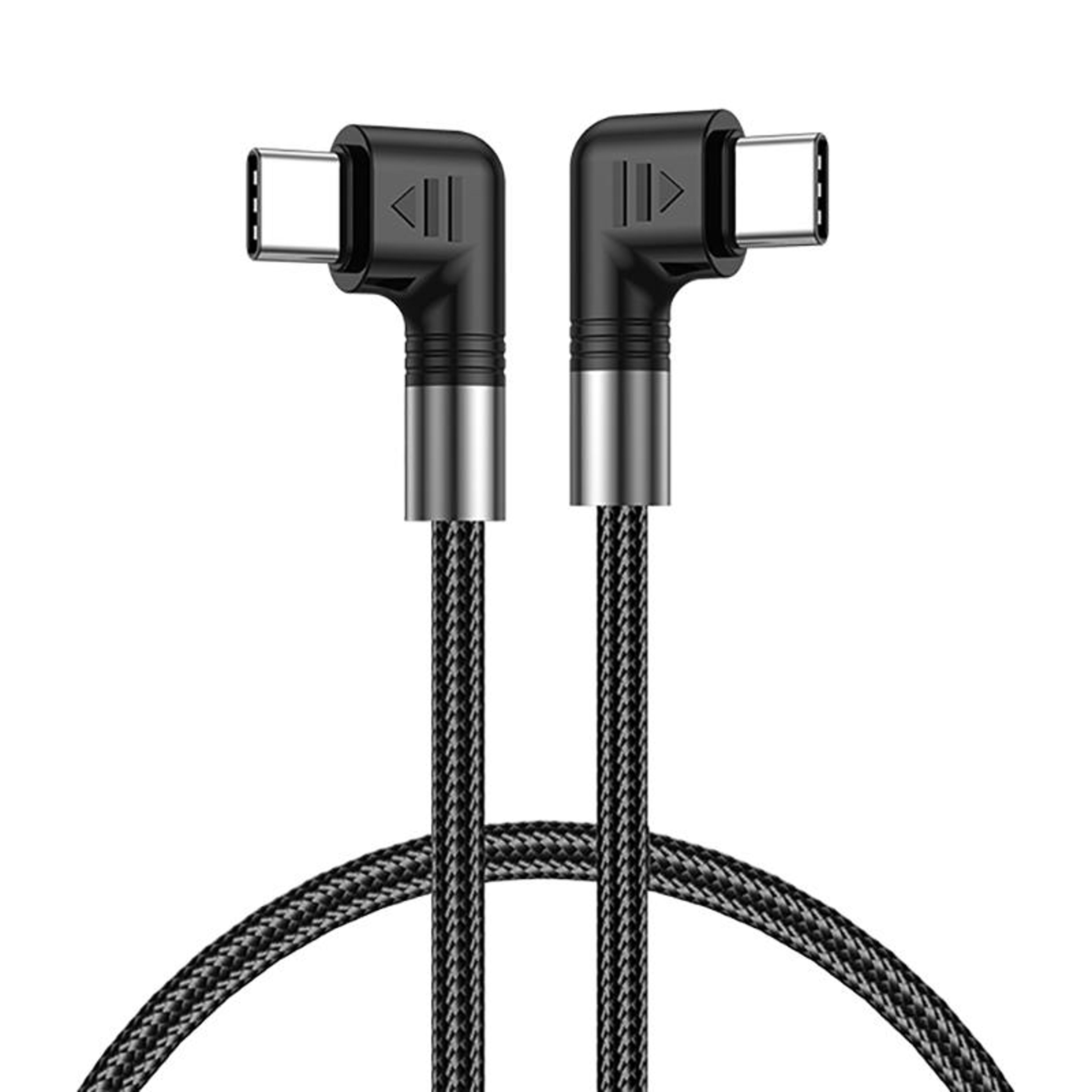 100w usb c cable right angle braided fast charging usb c to usb c cable