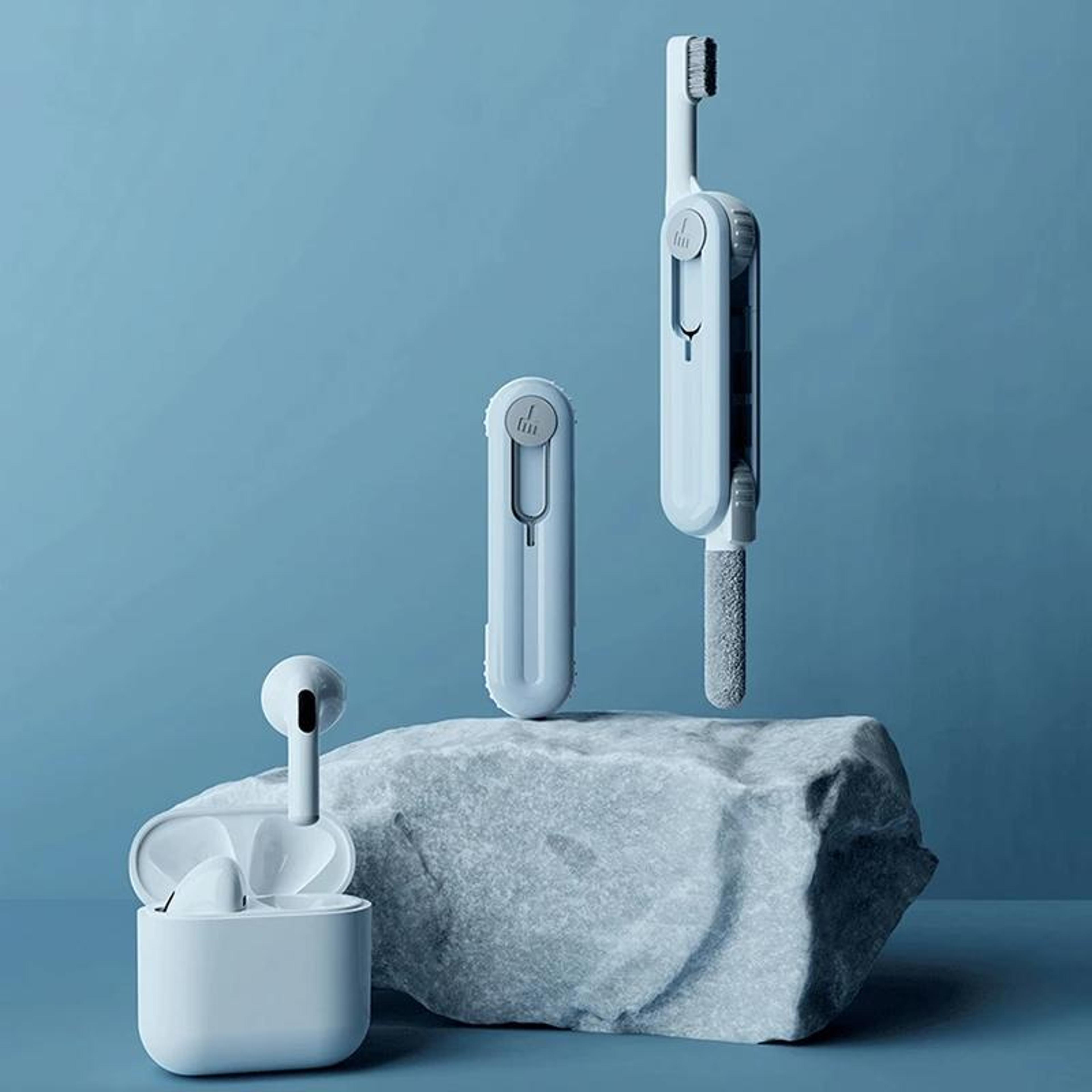 multi-function earbud cleaning kit with sim tool portable phone cleaning brush for dust-free devices