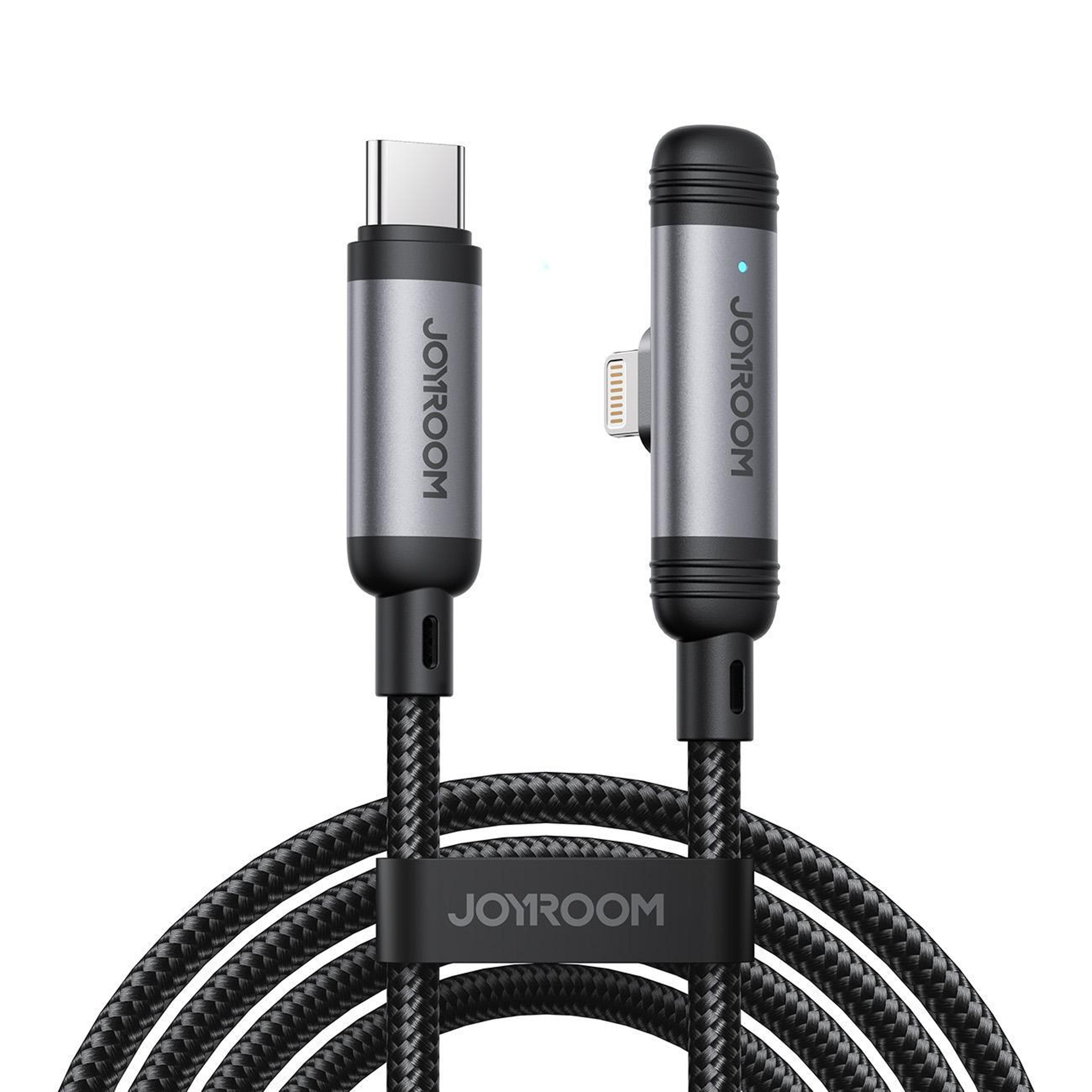 30w fast charging type c to lightning cable 90 degree braided charger