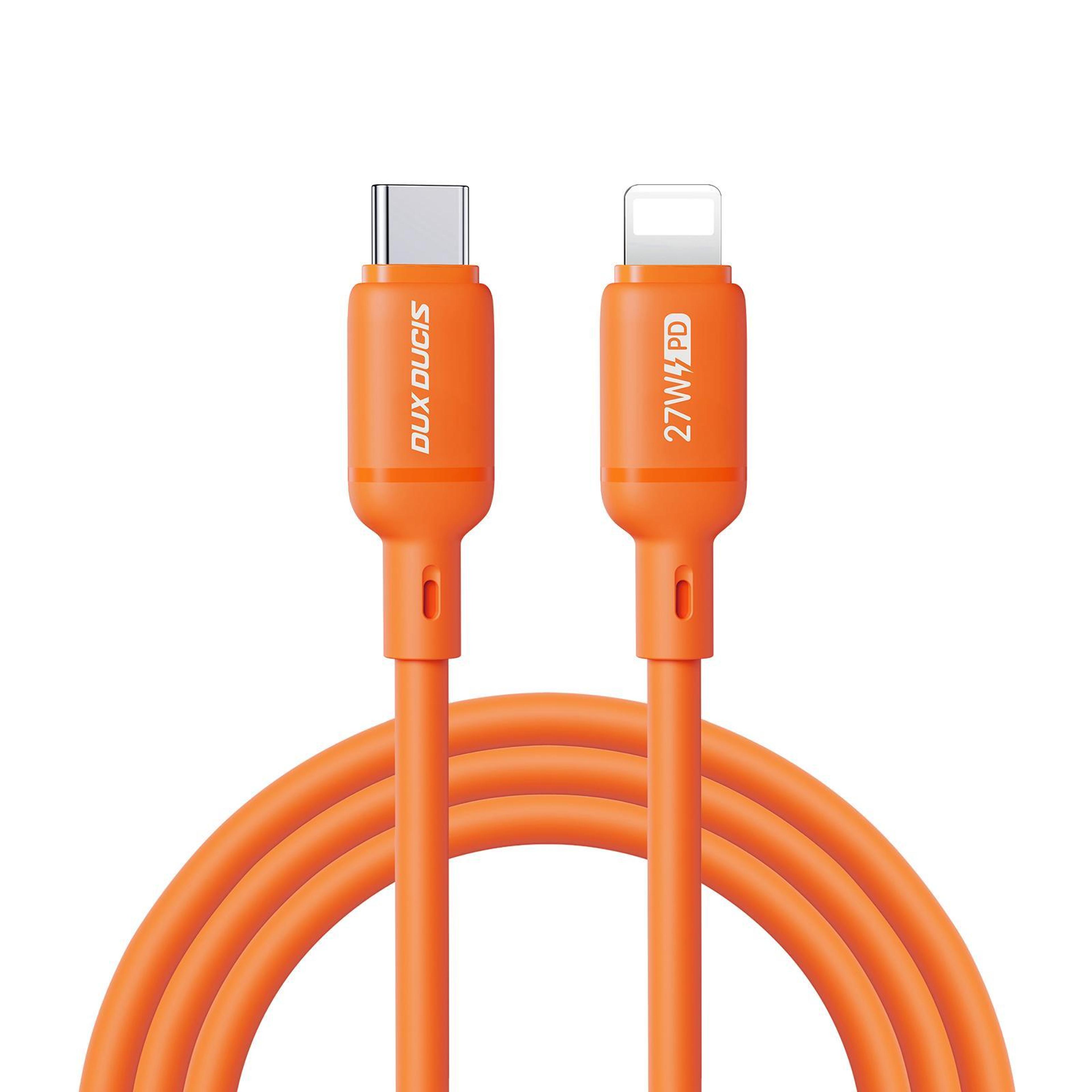 27w usb c to lightning cable fast charge silicone durable cord