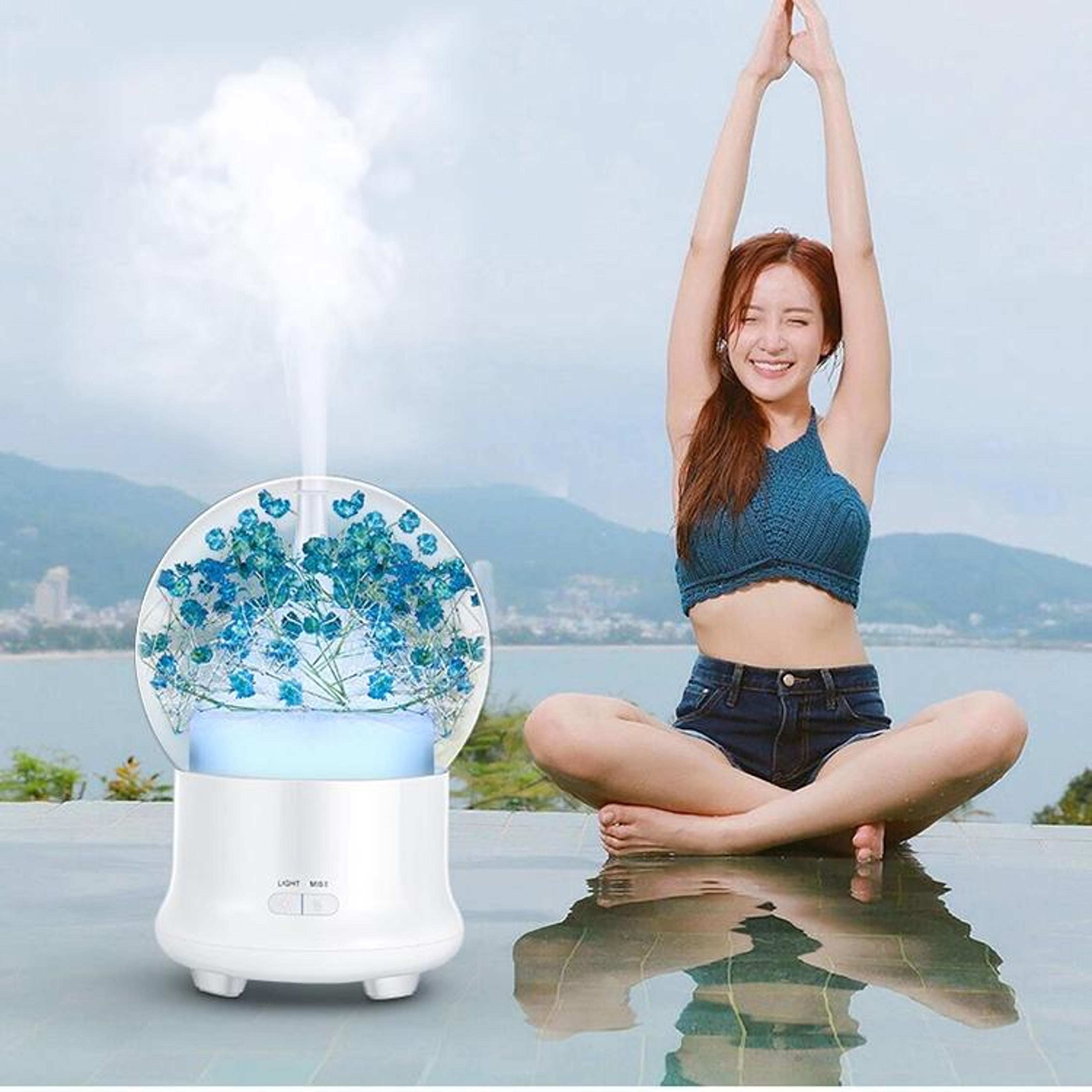 gypsophila aromatherapy diffuser humidifier with led light for home and office