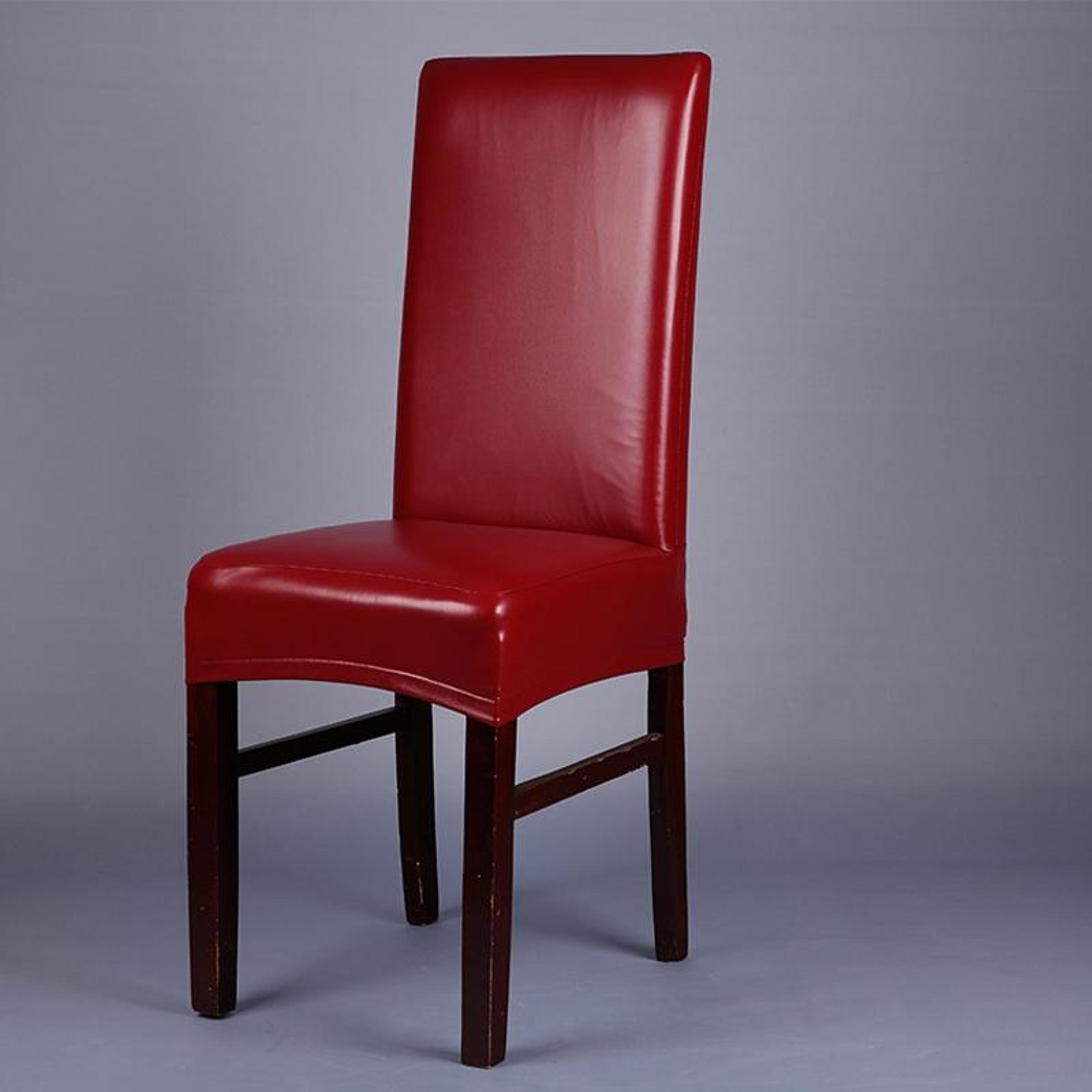 waterproof pu leather stretch chair cover slipcover for dining & bar stools